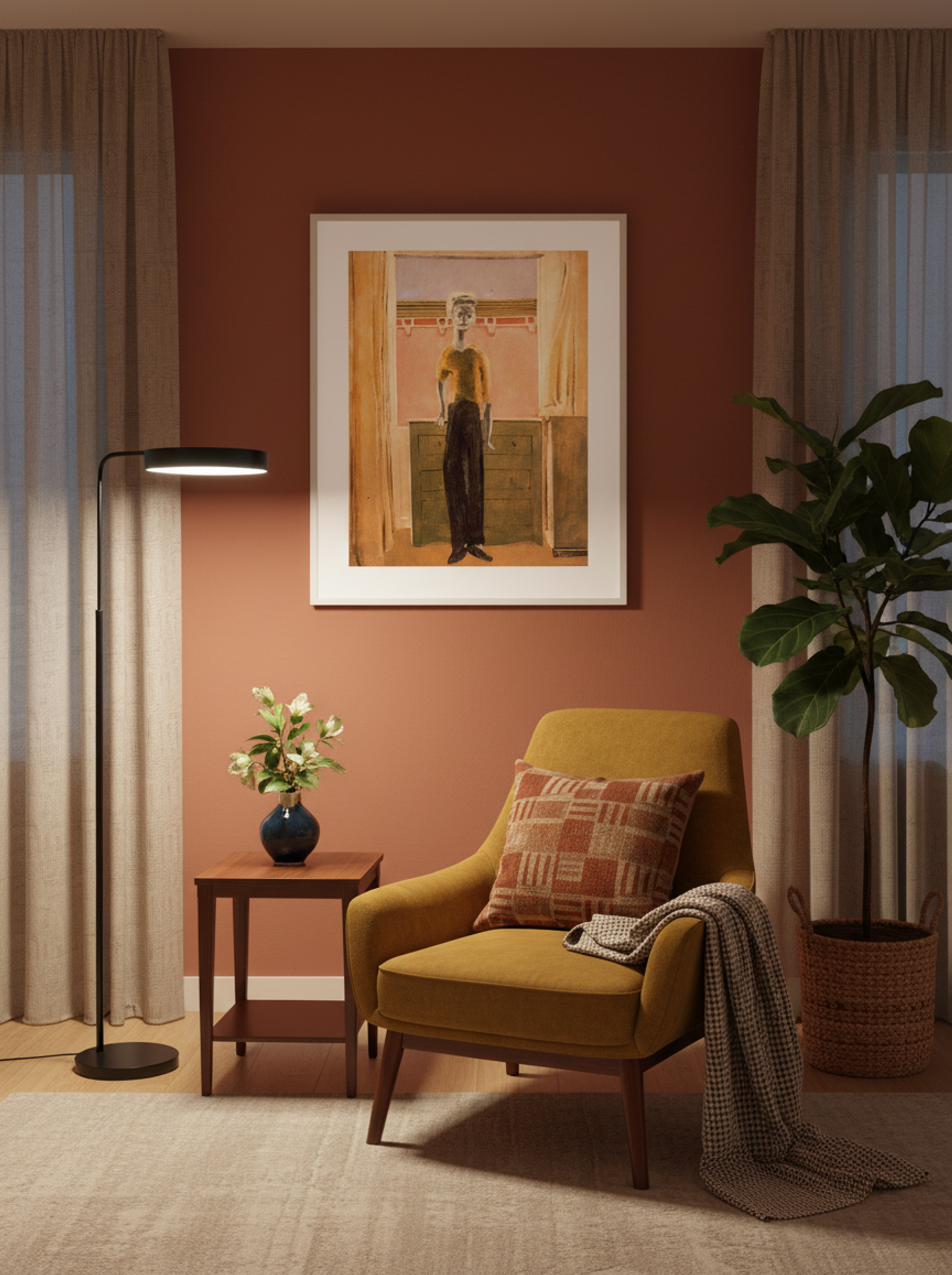 Untitled (Standing Figure in Interior) - Fine Art Print - Lifestyle
