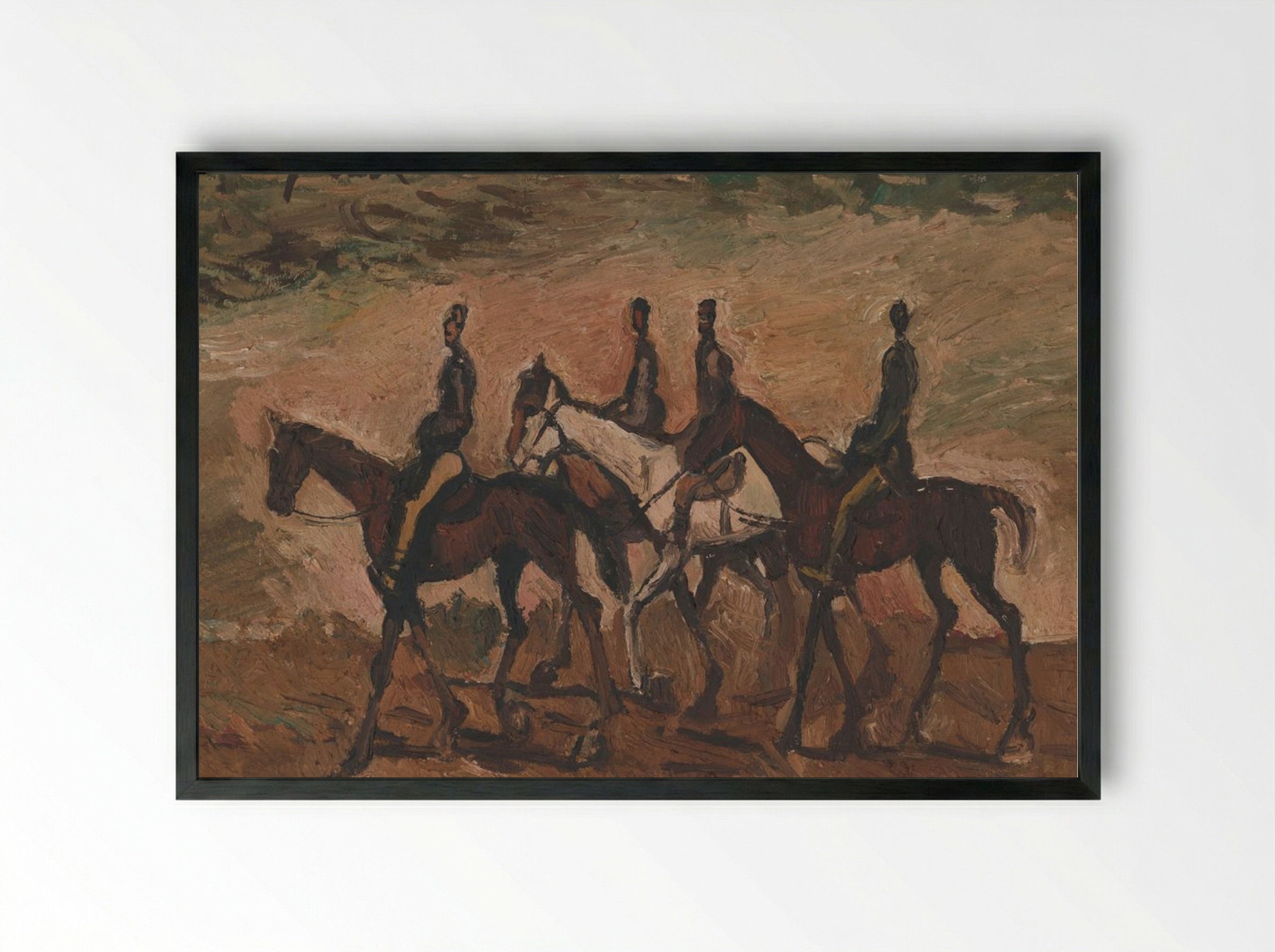 Horse Patrol - Cyprián Majerník - Framed Print Black