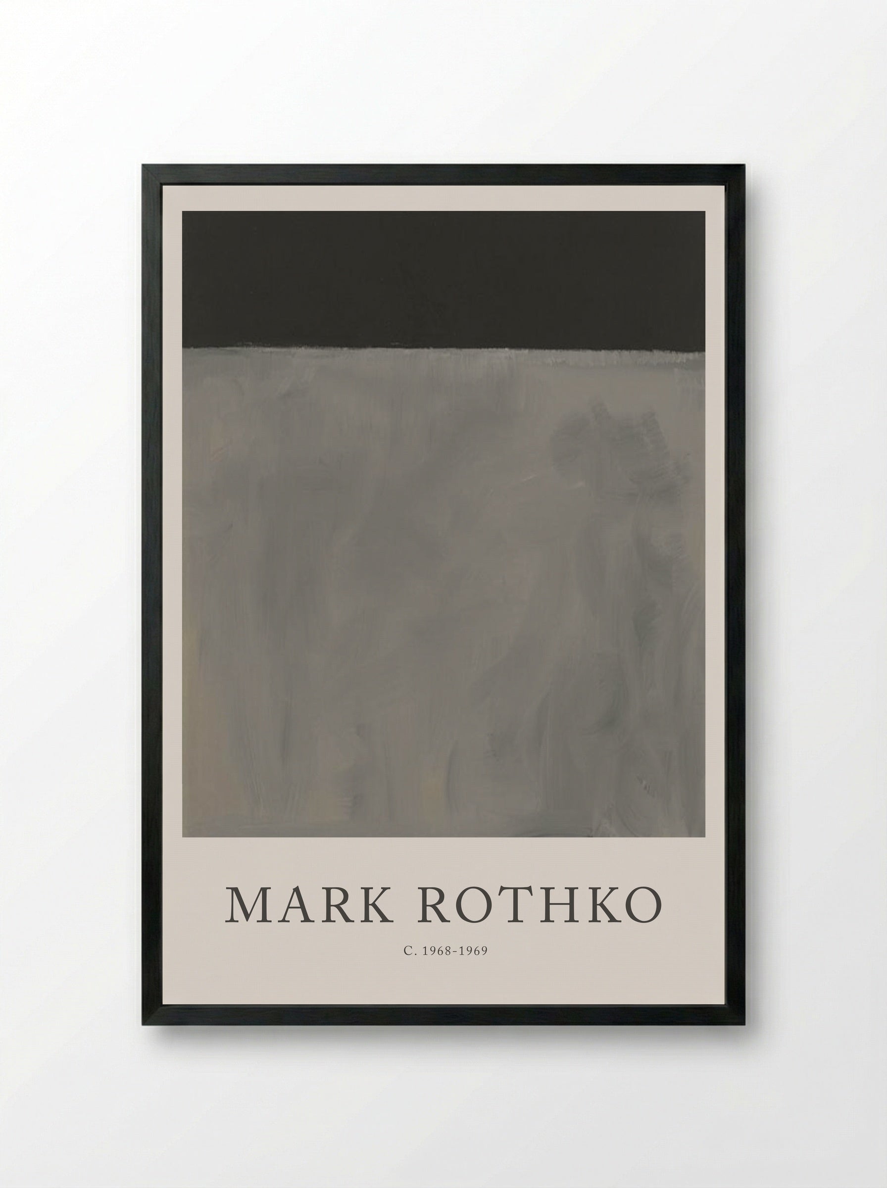 Untitled (Grey and Black) - Mark Rothko - Framed Print Black