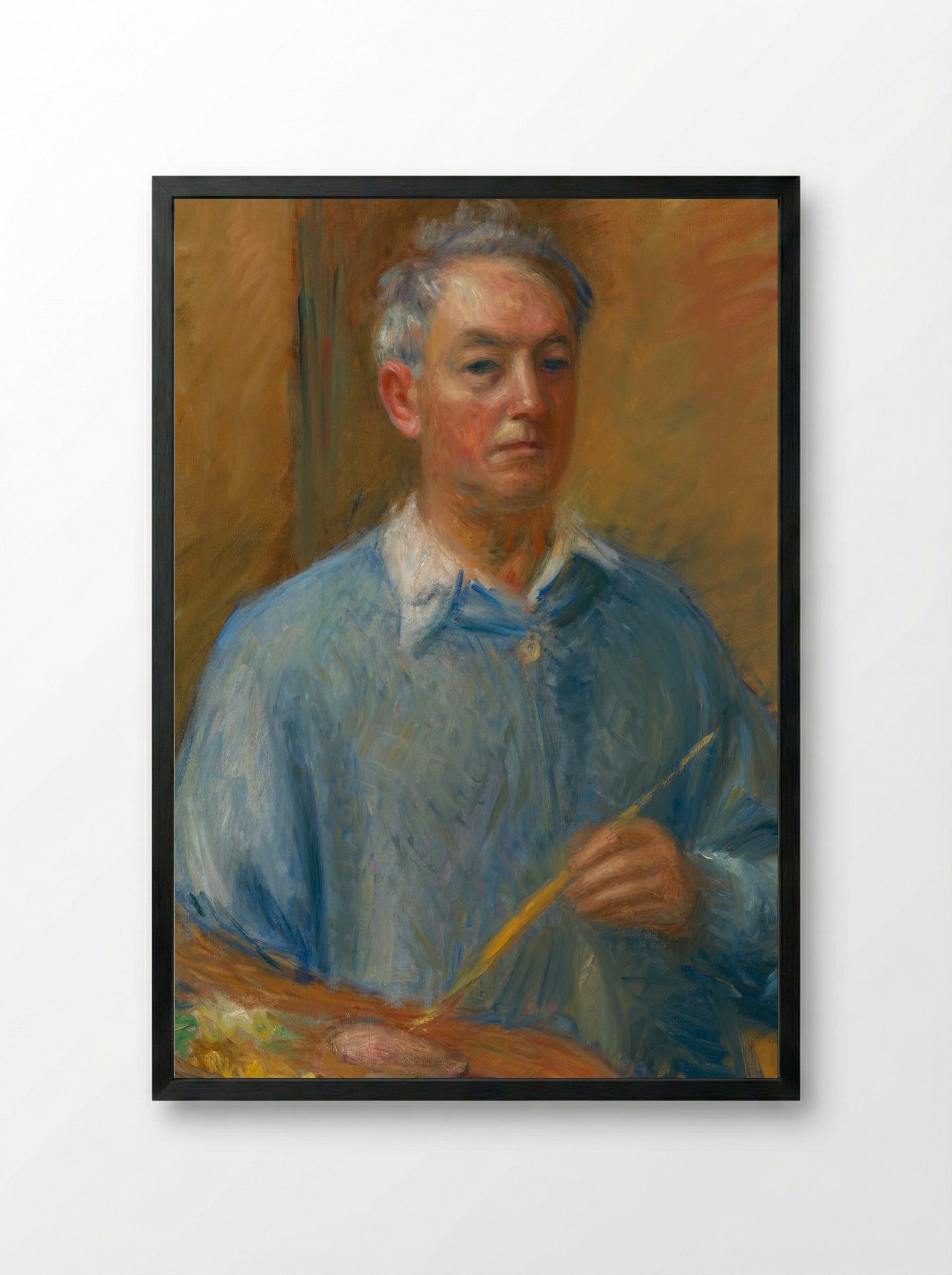 Self-Portrait - William Glackens - Framed Print Black