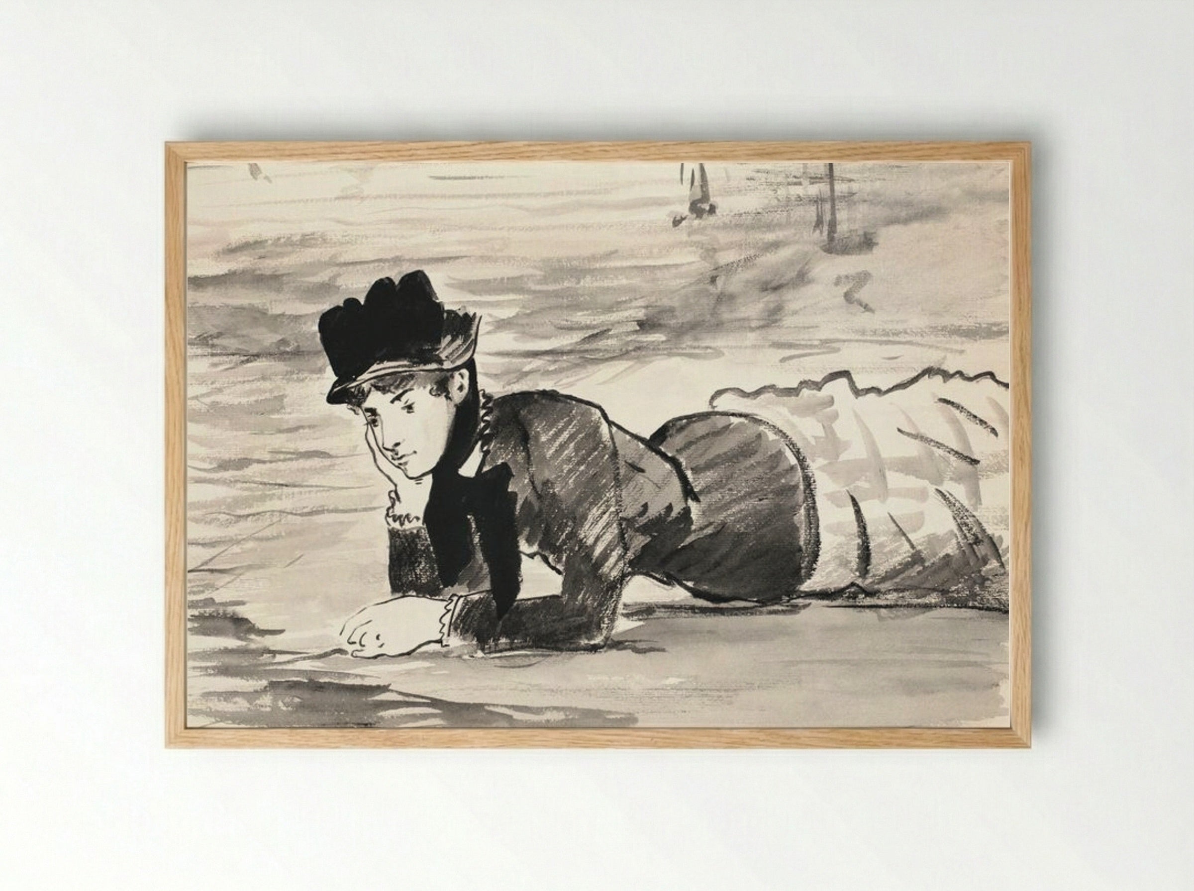 Annabel Lee - Édouard Manet - Framed Print Wood