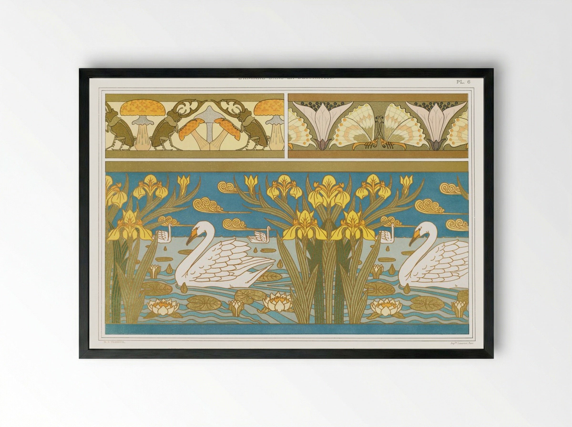 L'Animal dans la Décoration, Plate 6 - Maurice Pillard Verneuil - Framed Print Black