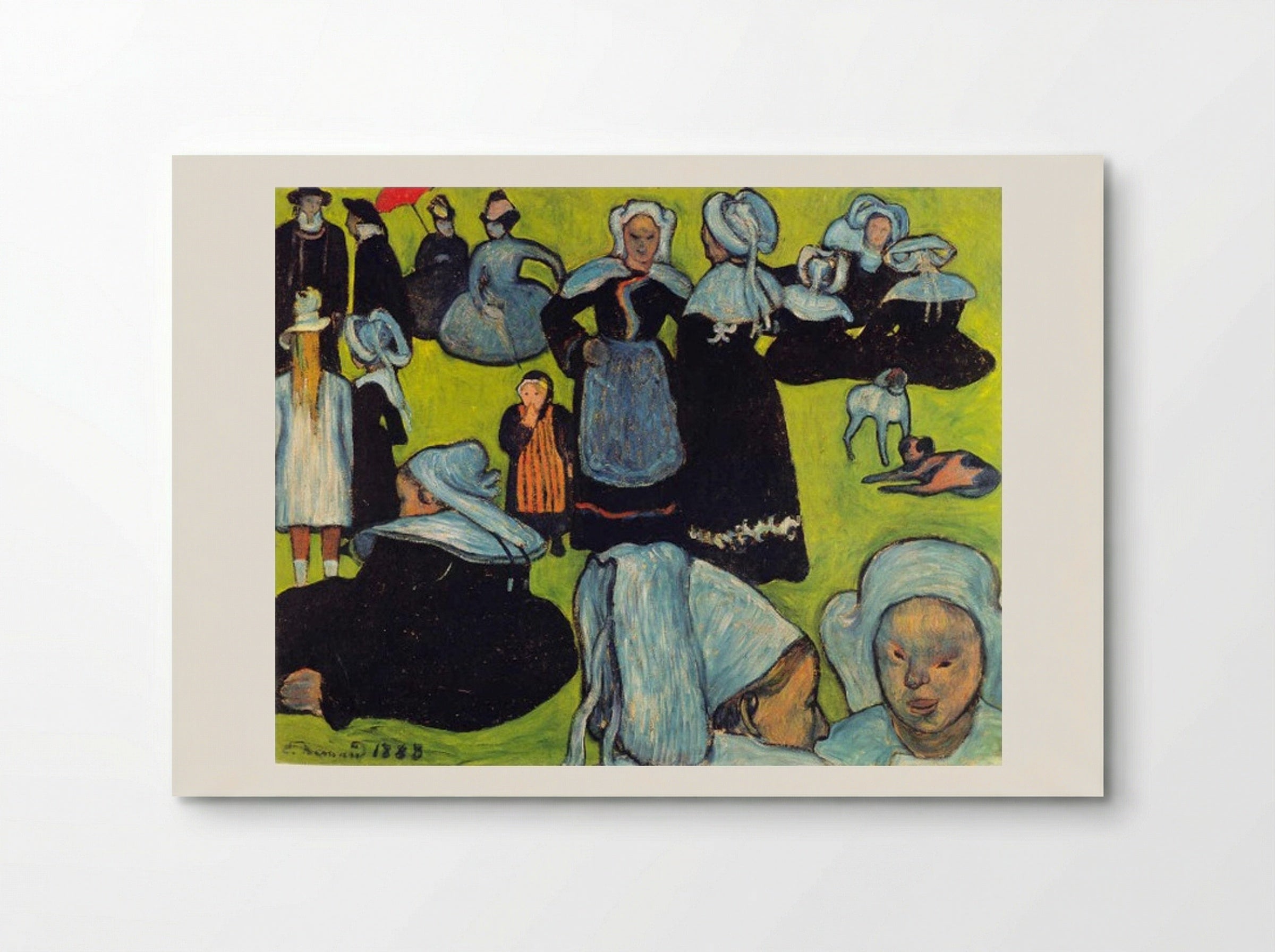Breton Women in the Meadow - Émile Bernard - Poster