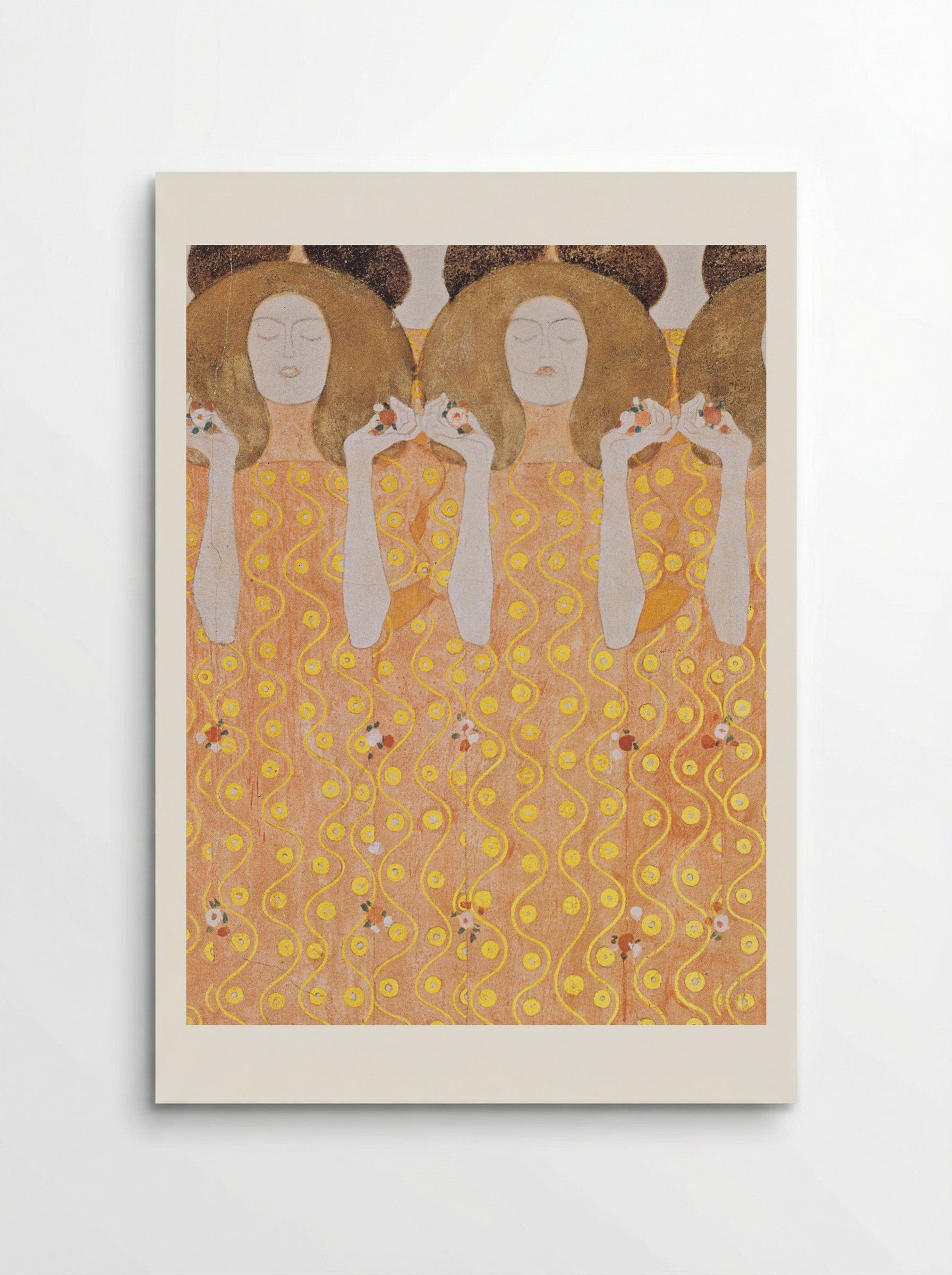 Detail from Beethoven Frieze: The Yearning for Happiness of Mankind - Gustav Klimt - Poster