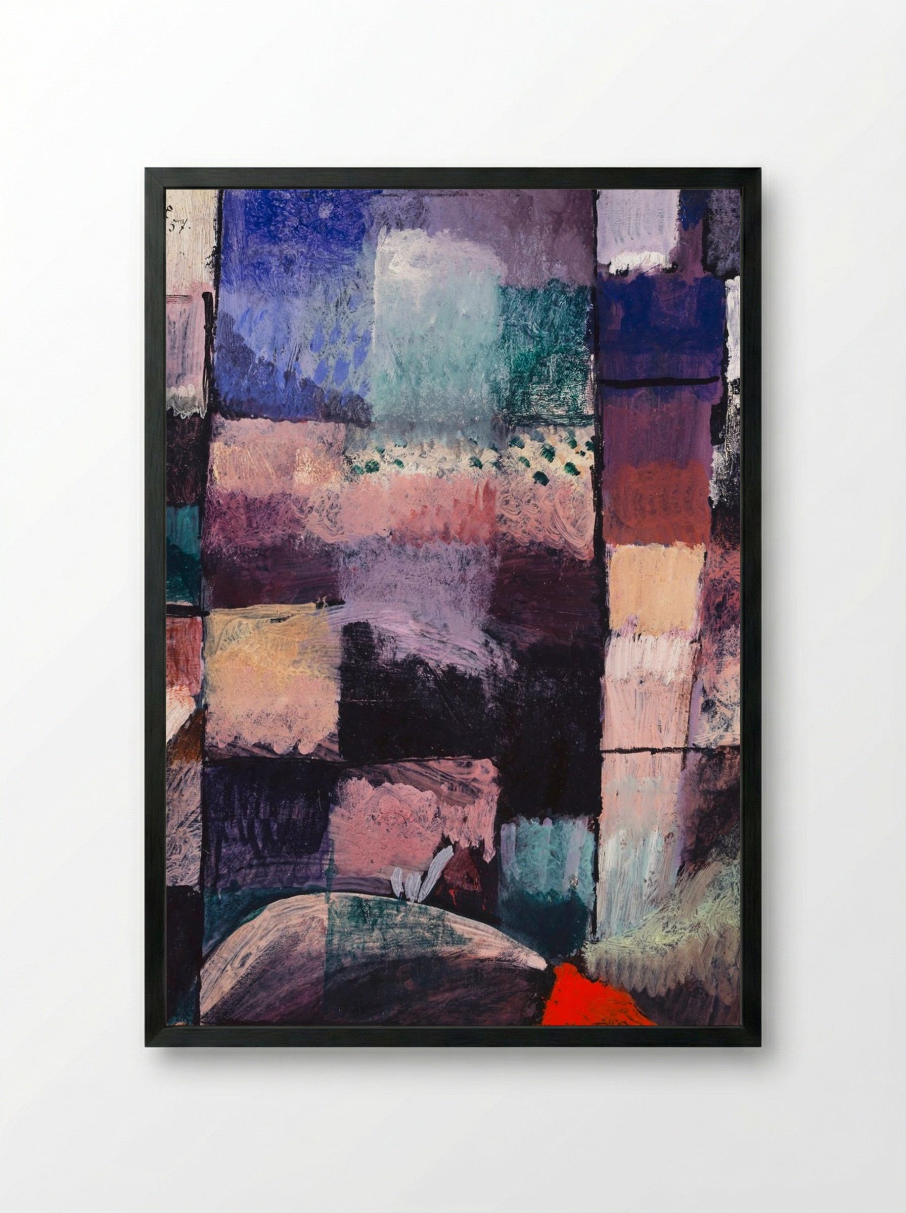 About a Motif from Hammamet - Paul Klee - Framed Print Black