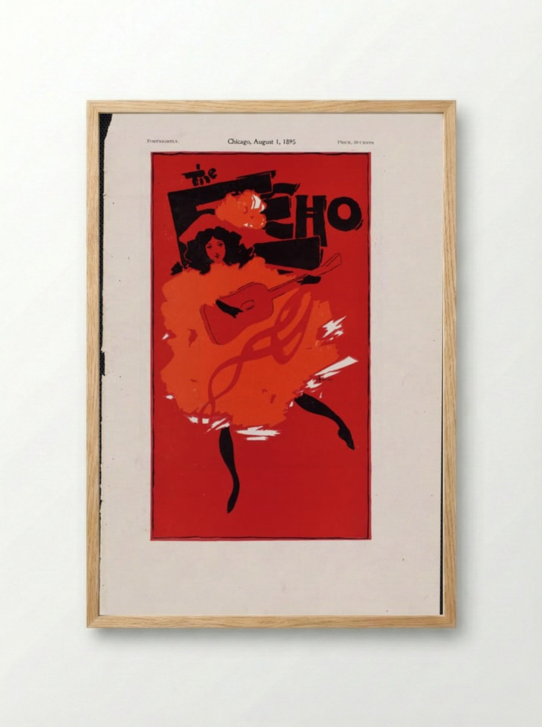 The Echo, Chicago, August 1, 1895 - Will H. Bradley - Framed Print Wood