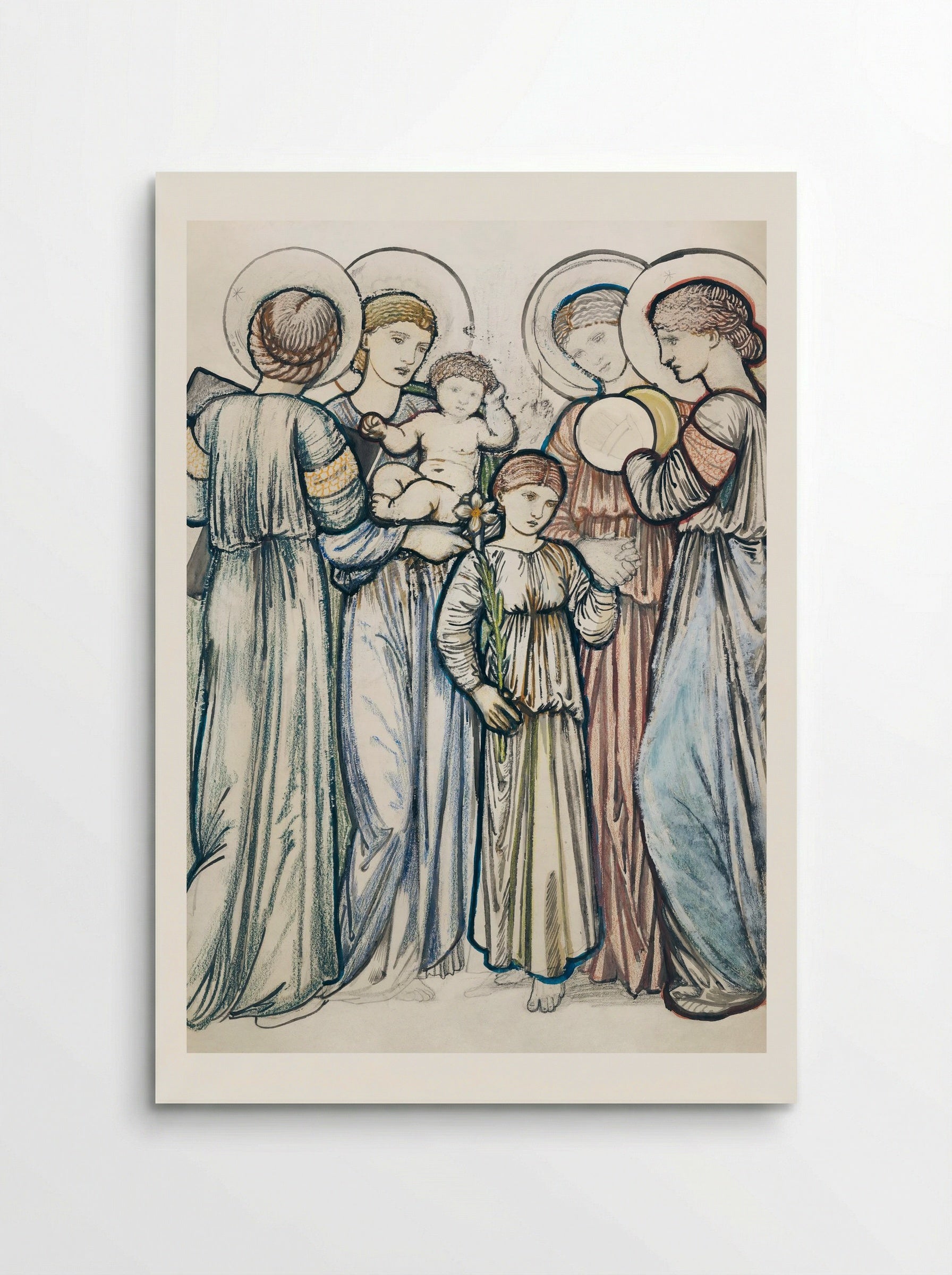 Angels and Children - Edward Burne-Jones - Poster