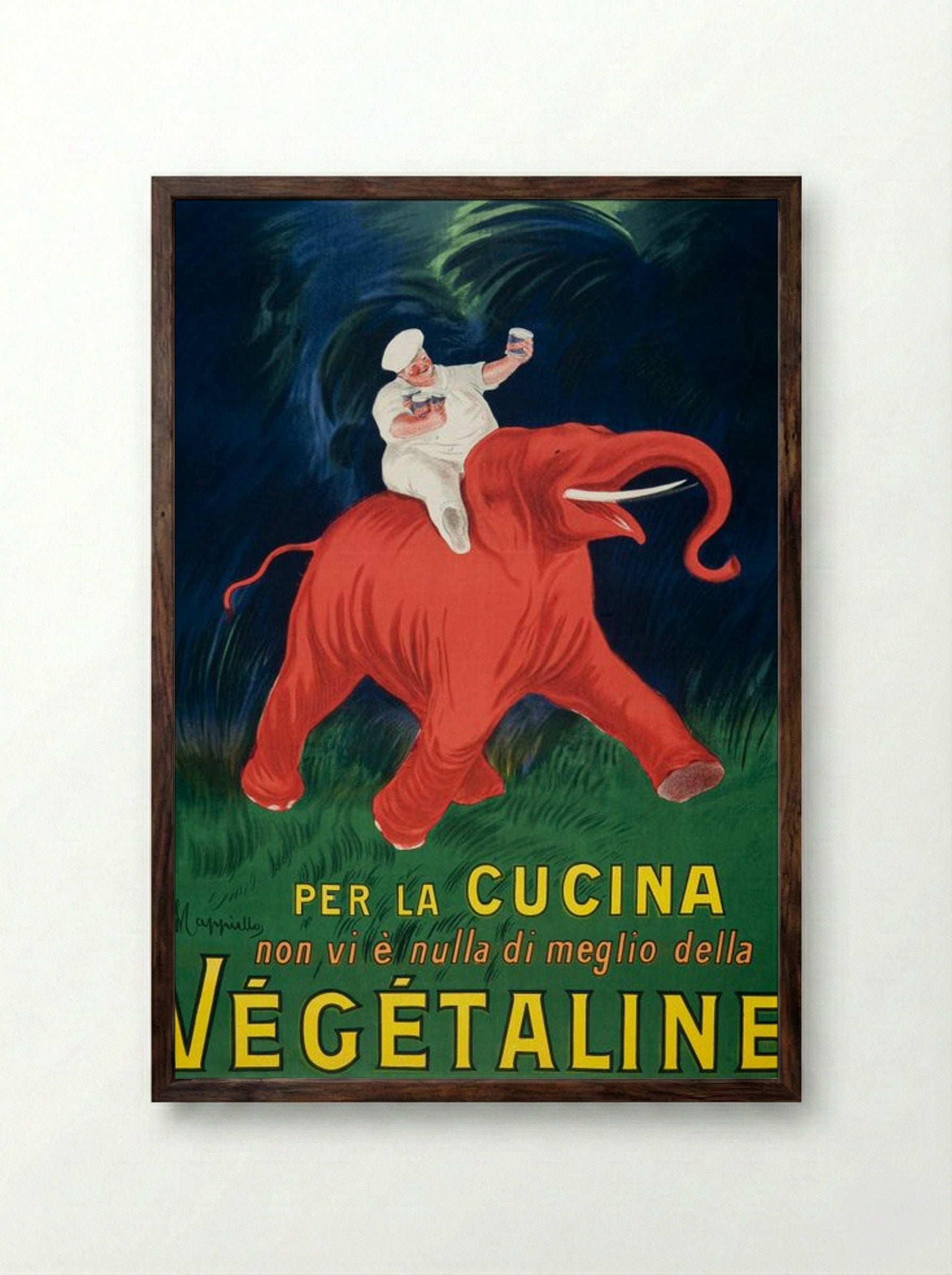 Vegetaline - Leonetto Cappiello - Framed Print Dark Wood