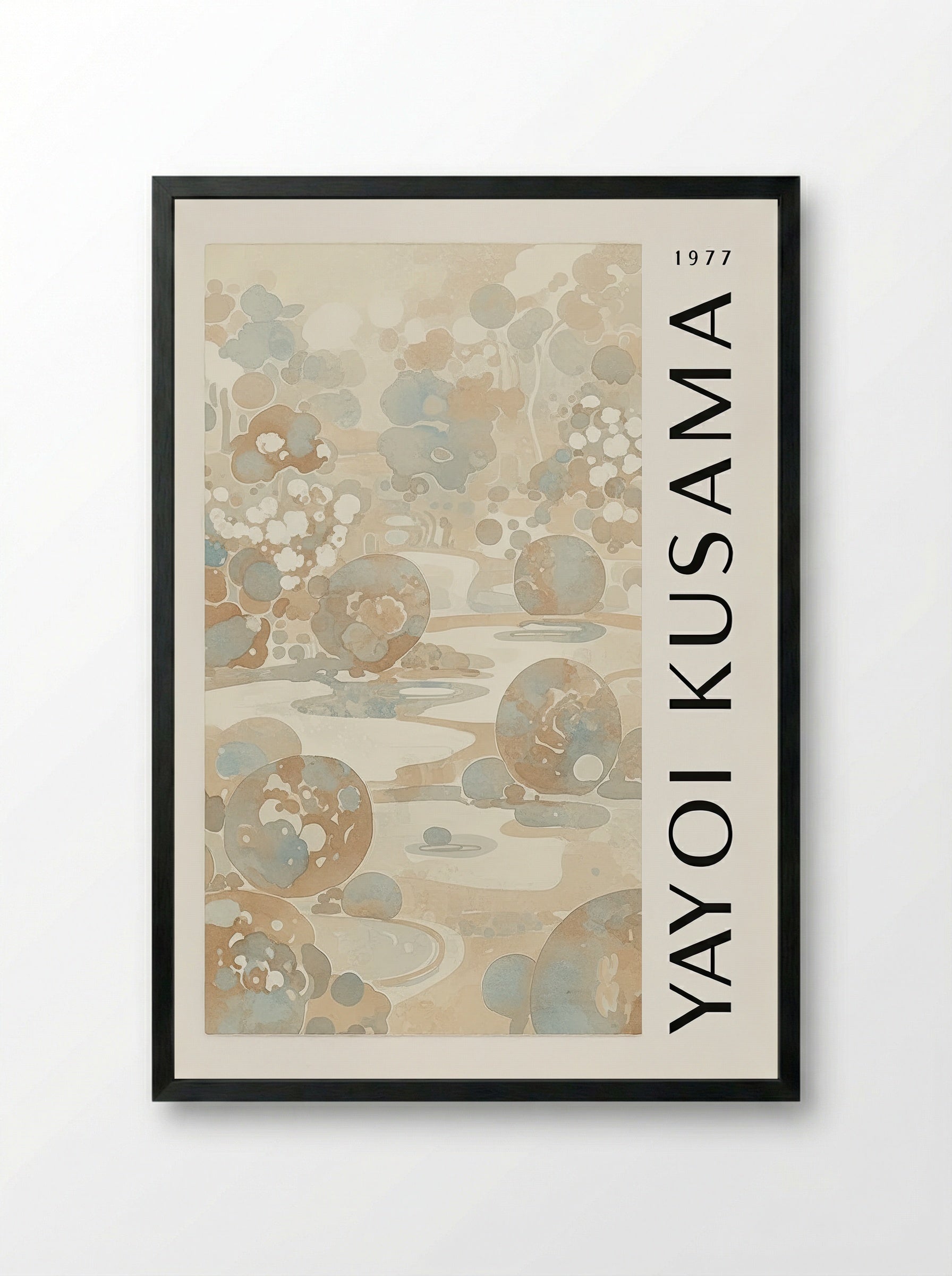 Serene Nature - Yayoi Kusama - Framed Print Black