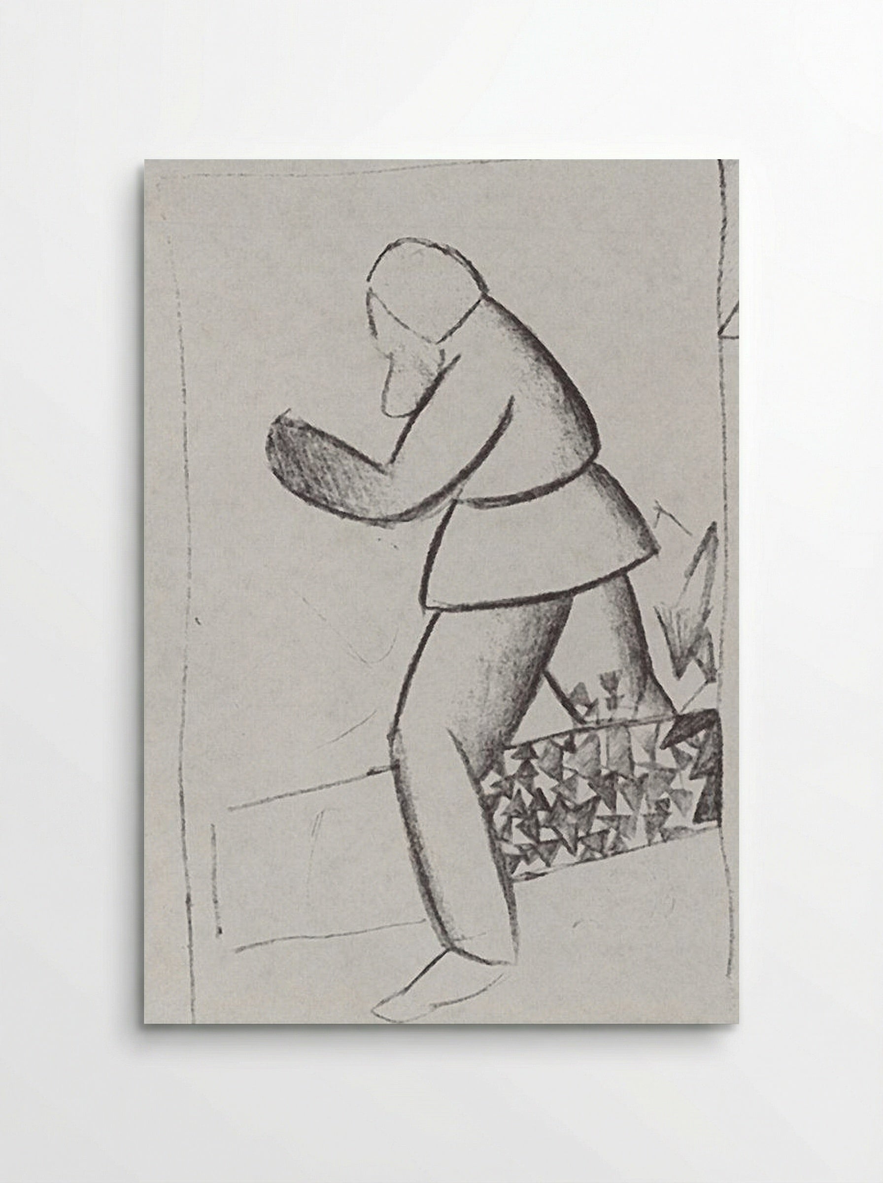 Sketch of a Carpenter - Fine Art Print - Poster