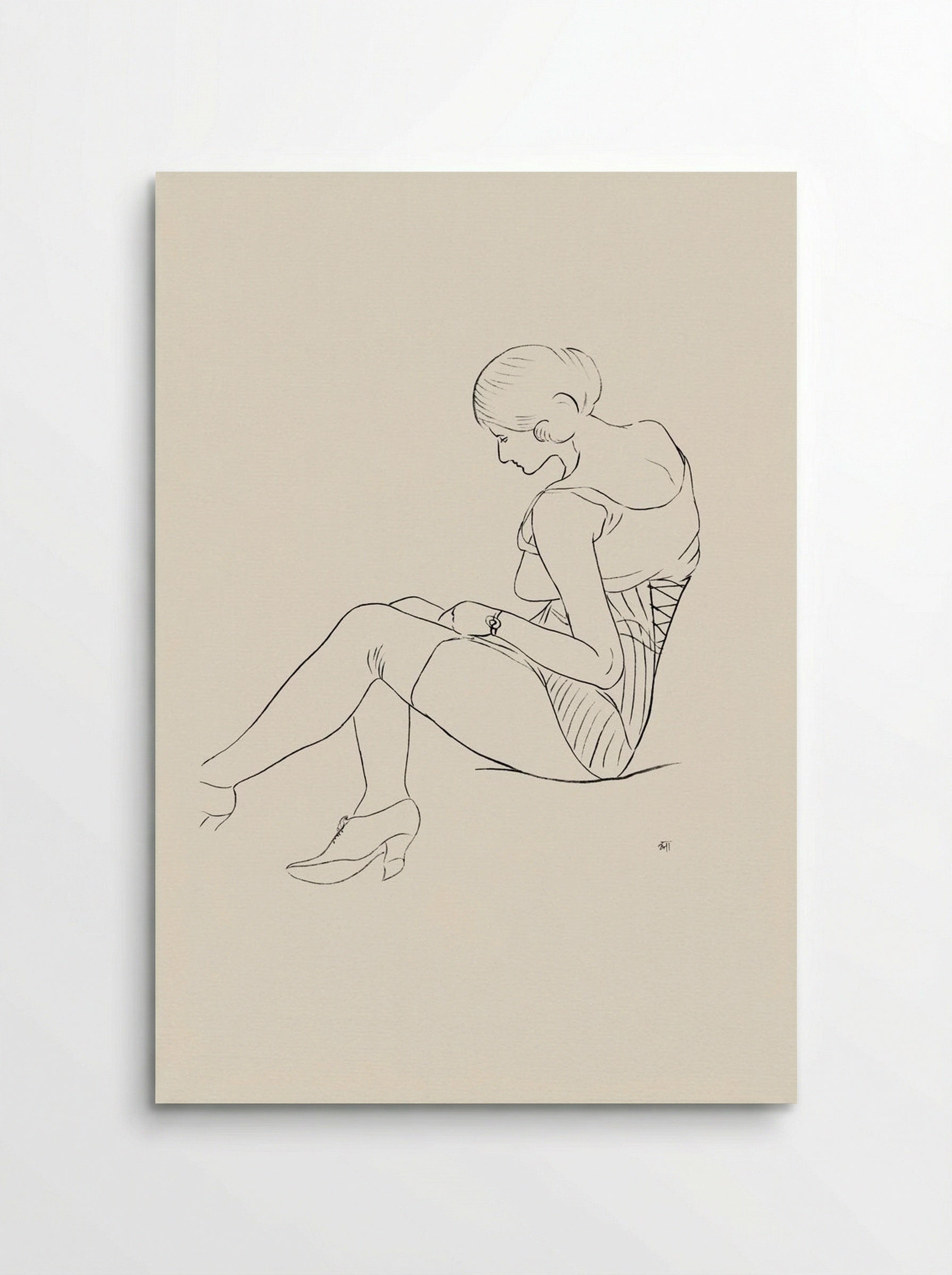 Semi-nude Woman, Seated - Ananda Kentish Coomaraswamy - Poster