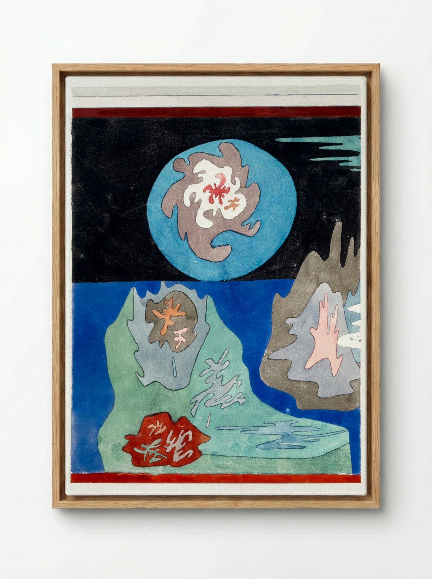 In the Land of Precious Stones - Paul Klee - Framed Canvas Wood