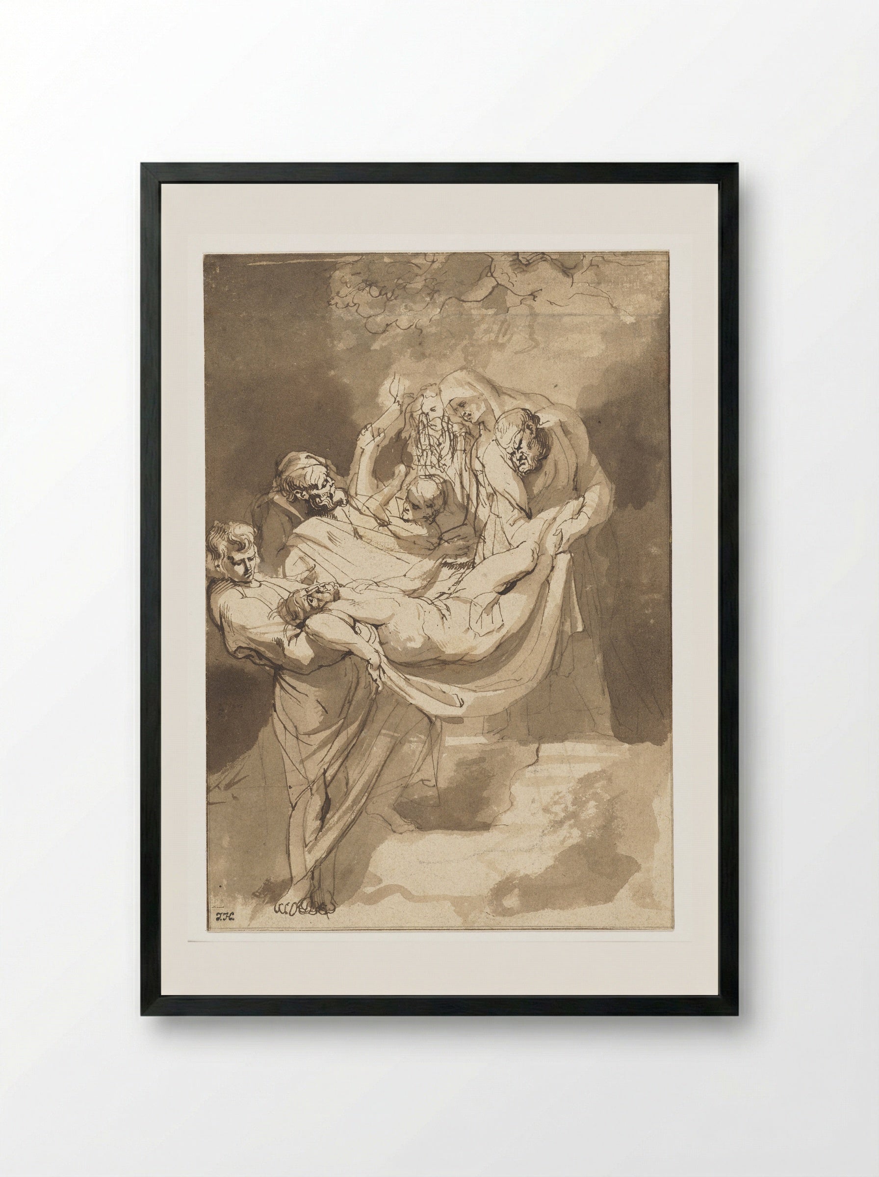 The Entombment - Peter Paul Rubens - Framed Print Black