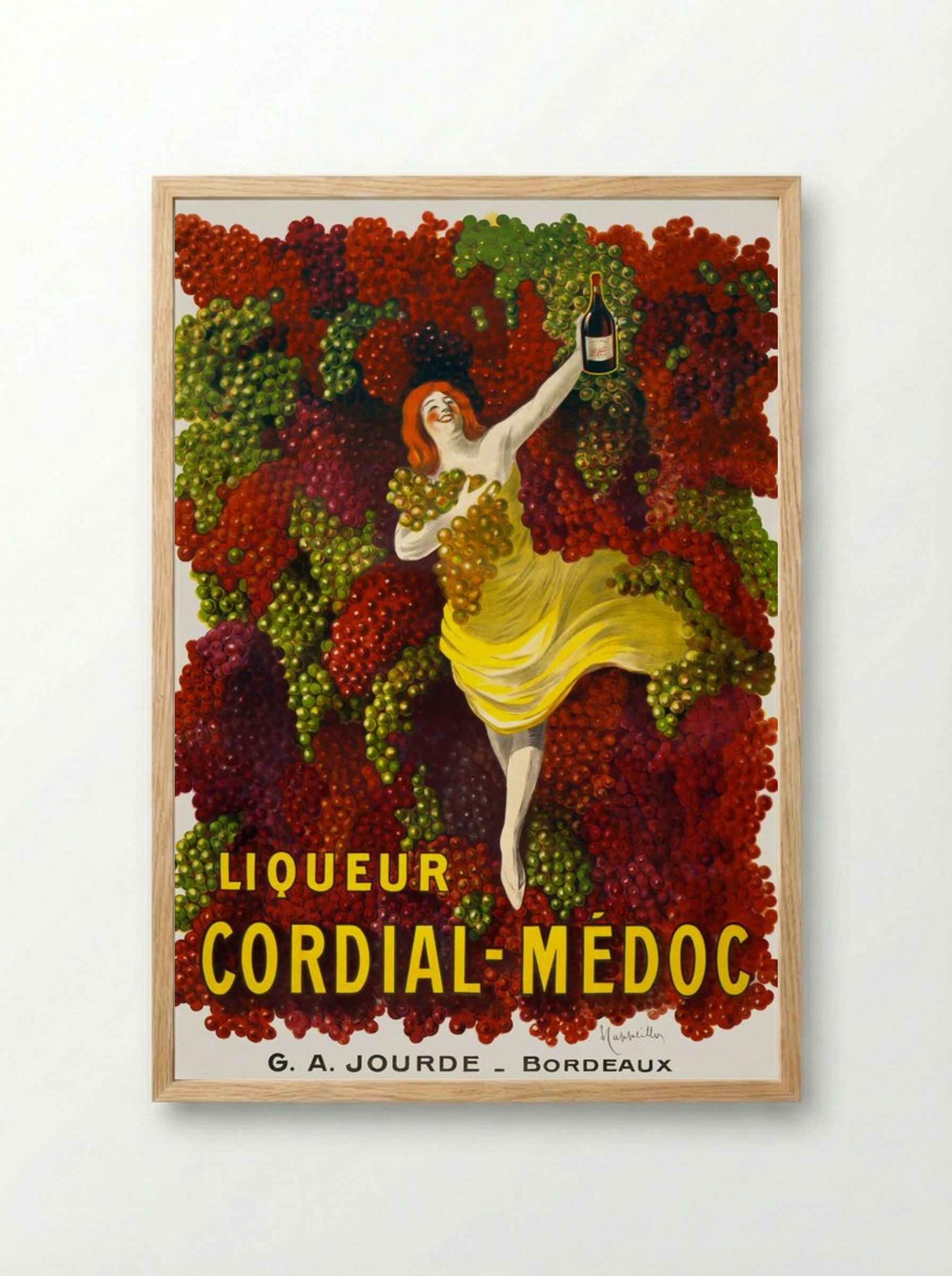Liqueur Cordial-Médoc - G. A. Jourde - Bordeaux - Leonetto Cappiello - Framed Print Wood