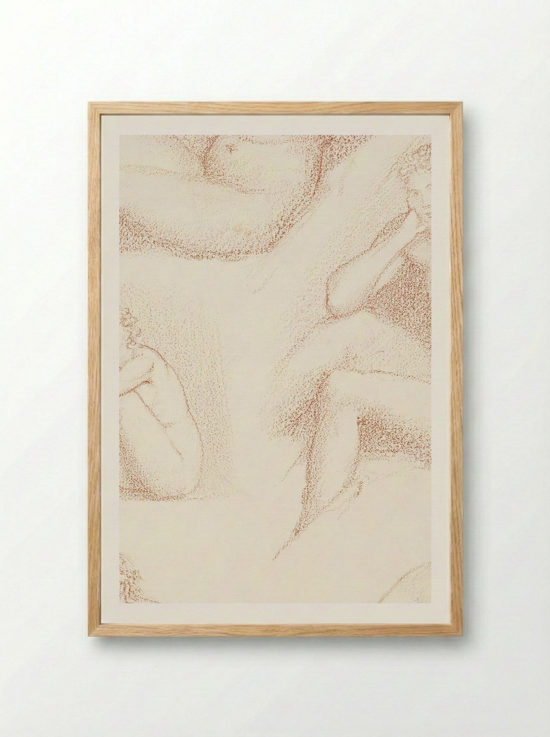 Female Nude: Five Studies of a Seated Girl - Edward Burne-Jones - Framed Print Wood