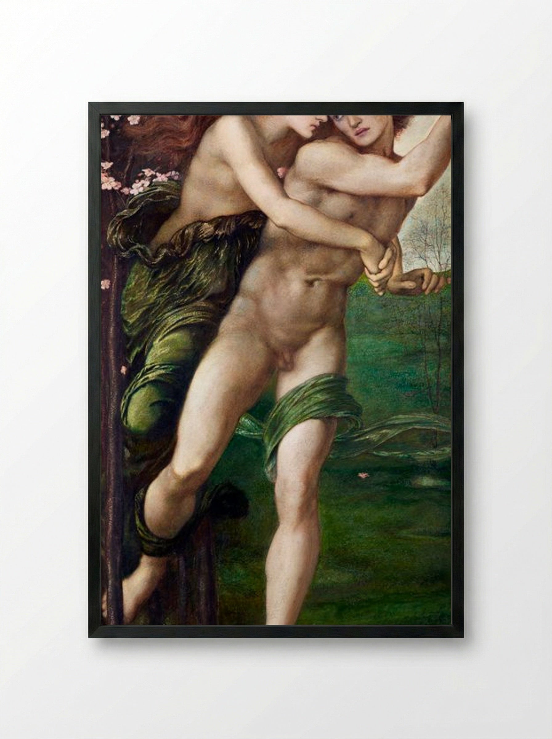 Phyllis and Demophoon - Edward Burne-Jones - Framed Print Black