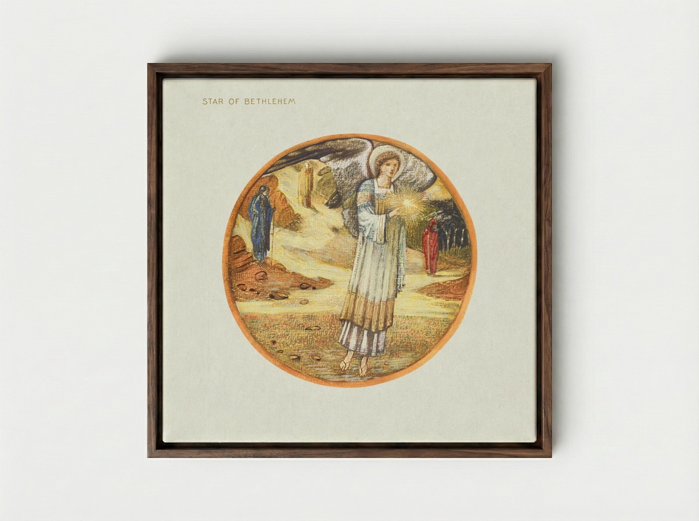 Star of Bethlehem - Edward Burne-Jones - Framed Canvas Dark Wood
