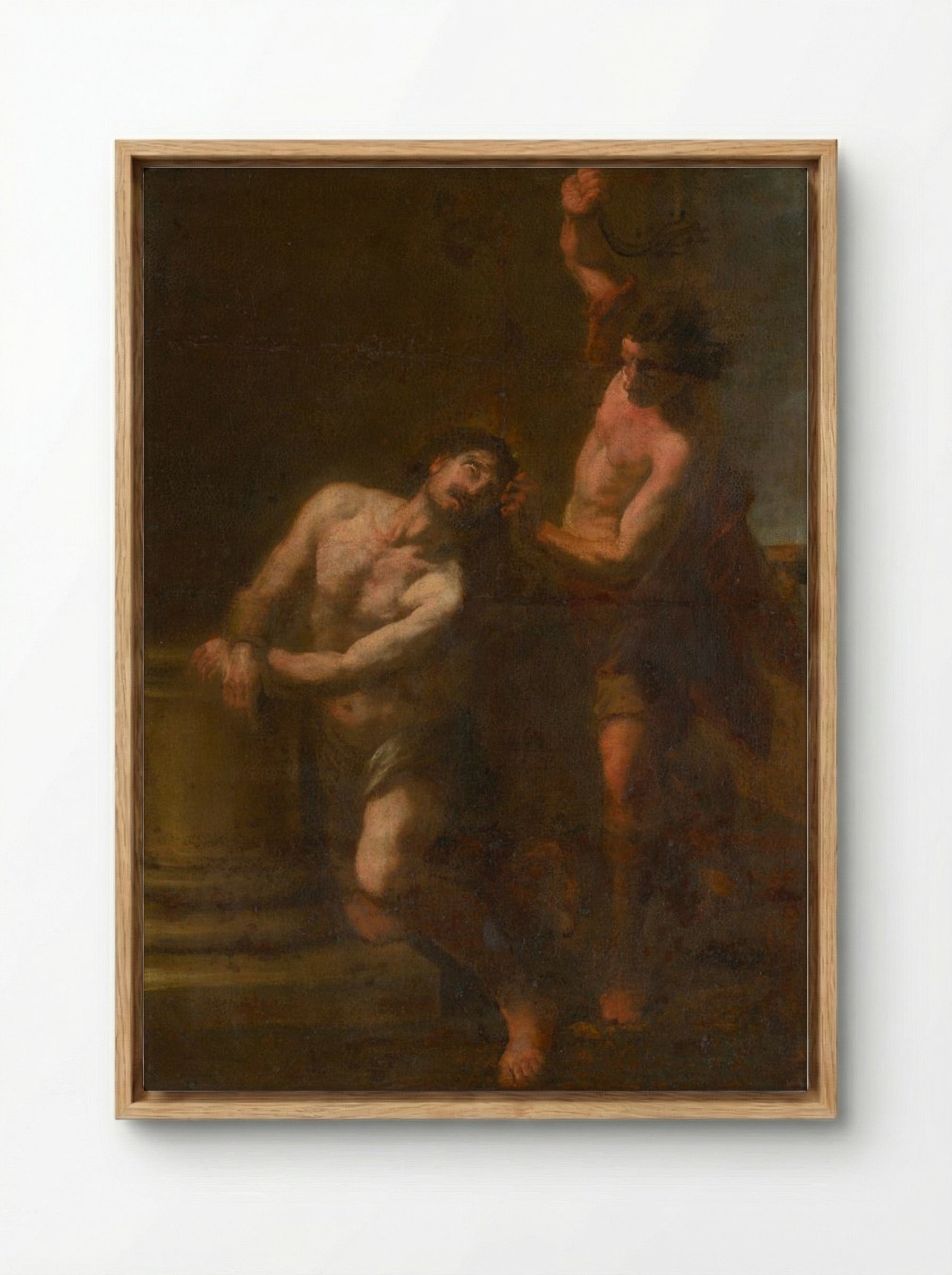 The Flagellation of Christ - Fine Art Print - Framed Canvas Wood