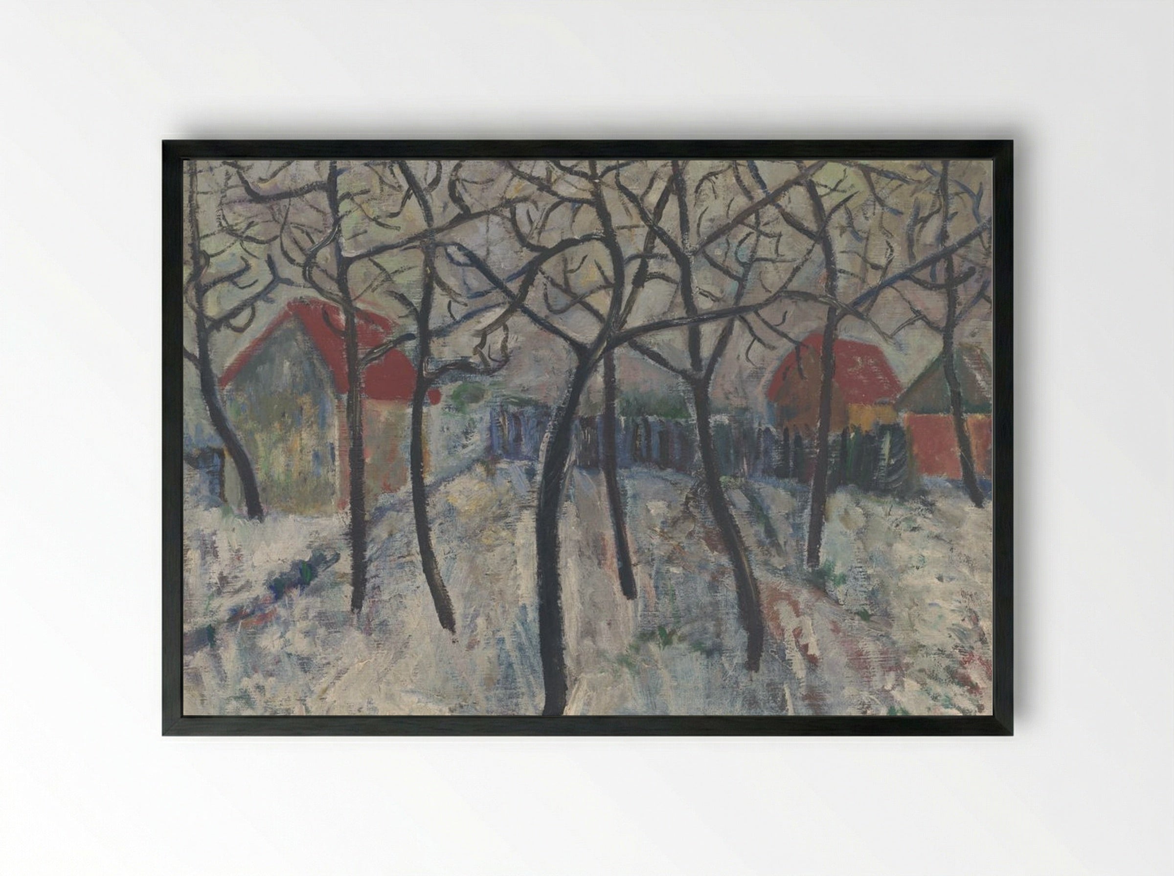 Trees in a Garden - Cyprián Majerník - Framed Print Black