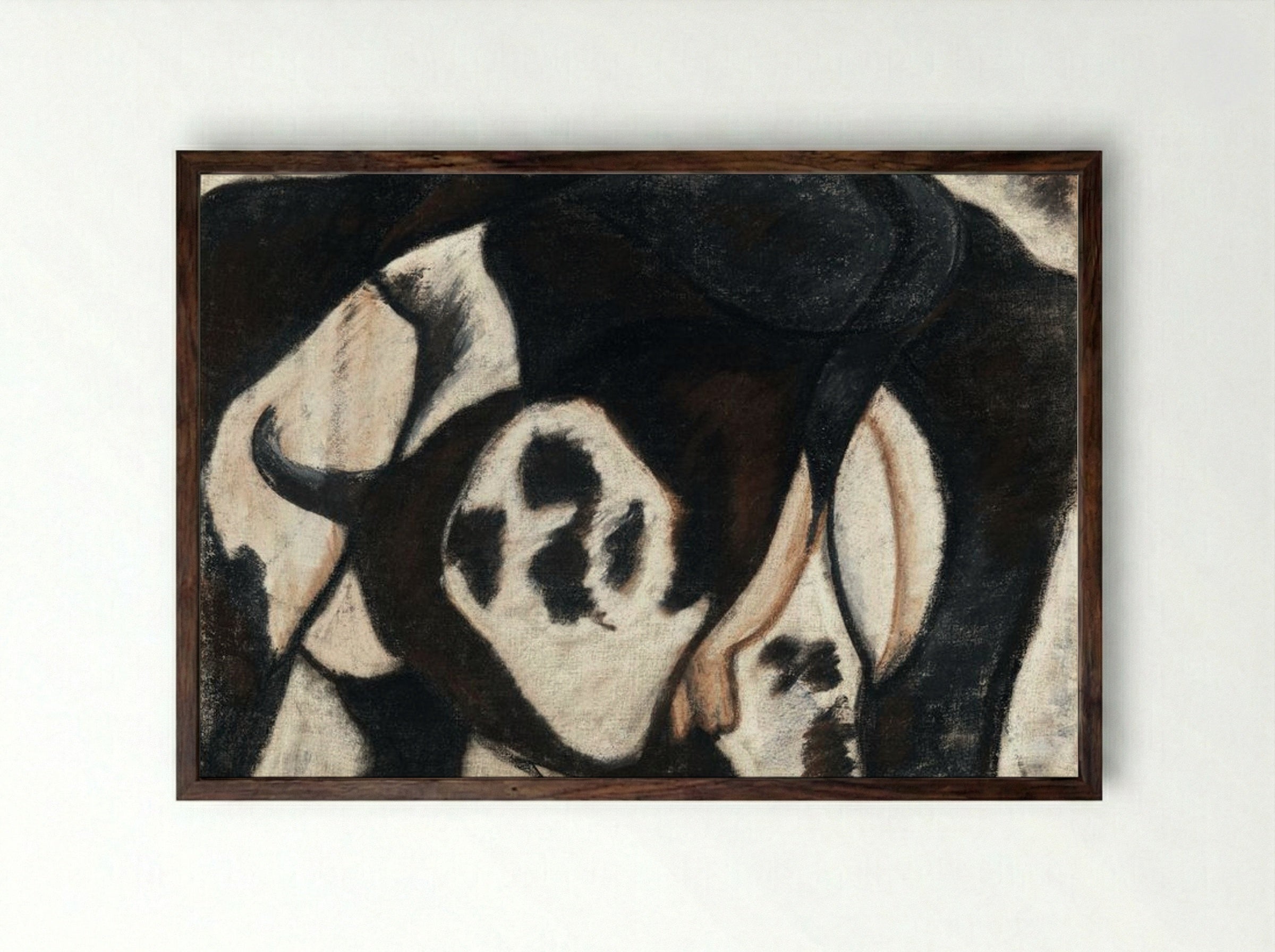 Cow - Arthur Dove - Framed Print Dark Wood