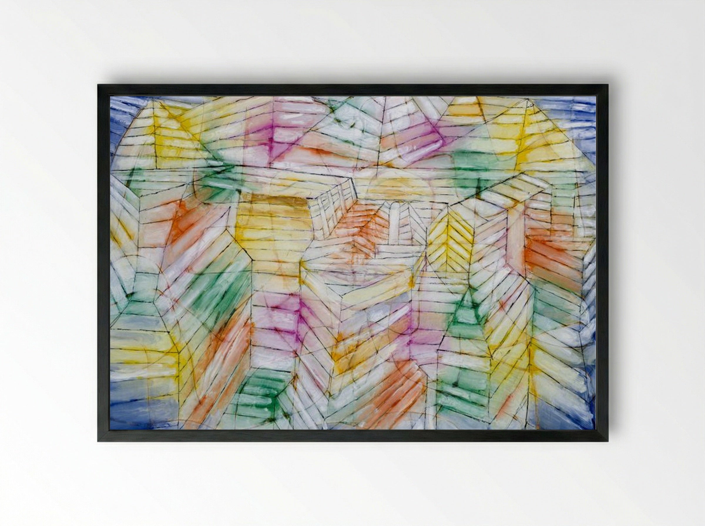 Theater, Mountain, Construction - Paul Klee - Framed Print Black