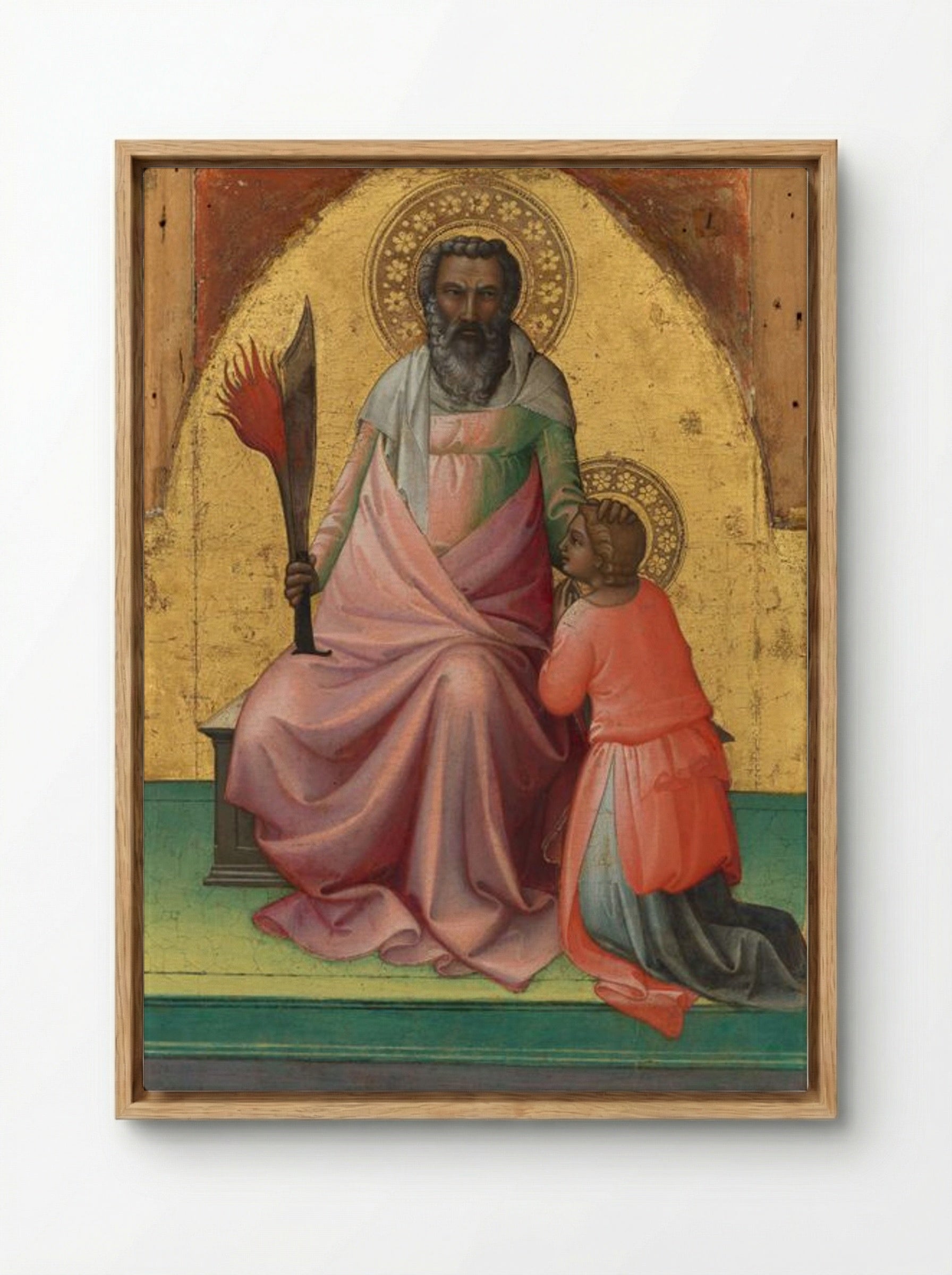 Abraham Sacrificing Isaac - Lorenzo Monaco - Framed Canvas Wood