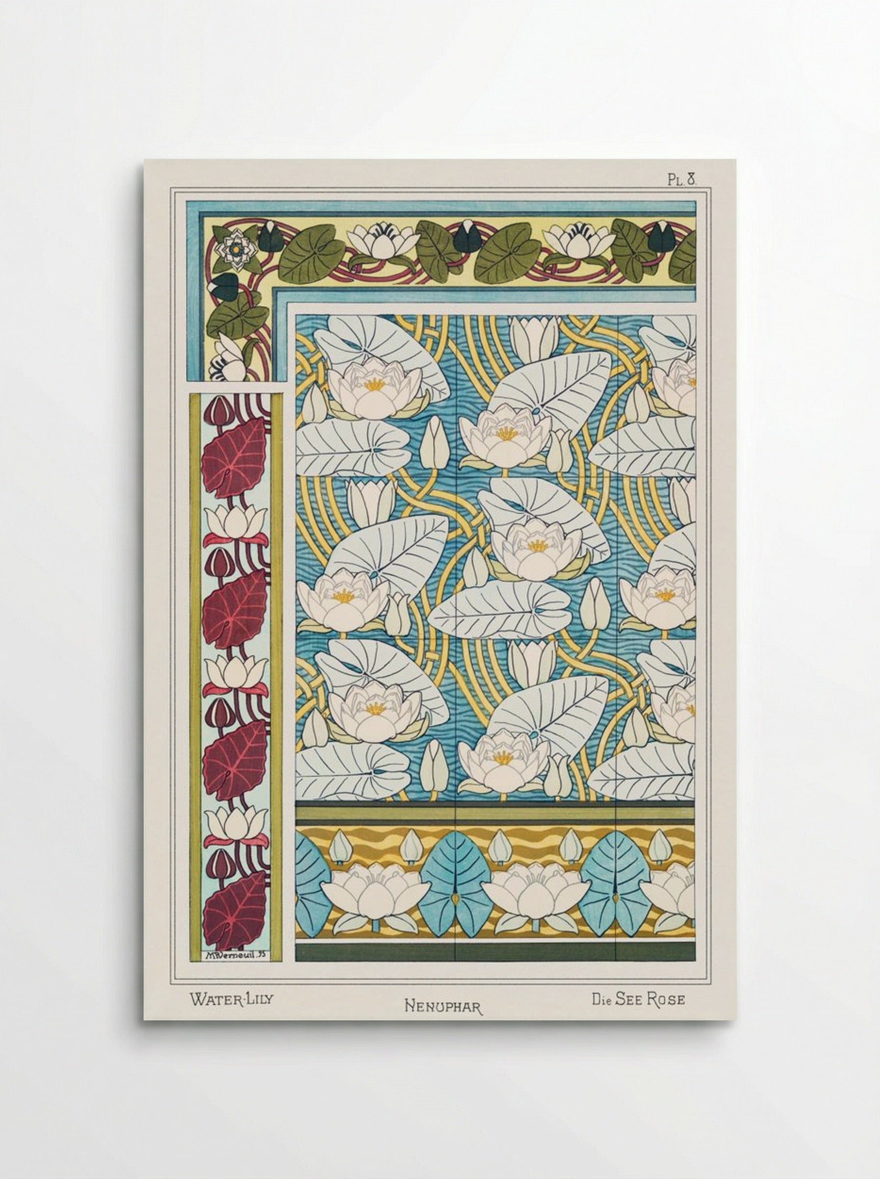 Nénuphar (Water Lilies) from La Plante et ses Applications ornementales - Maurice Pillard Verneuil - Poster