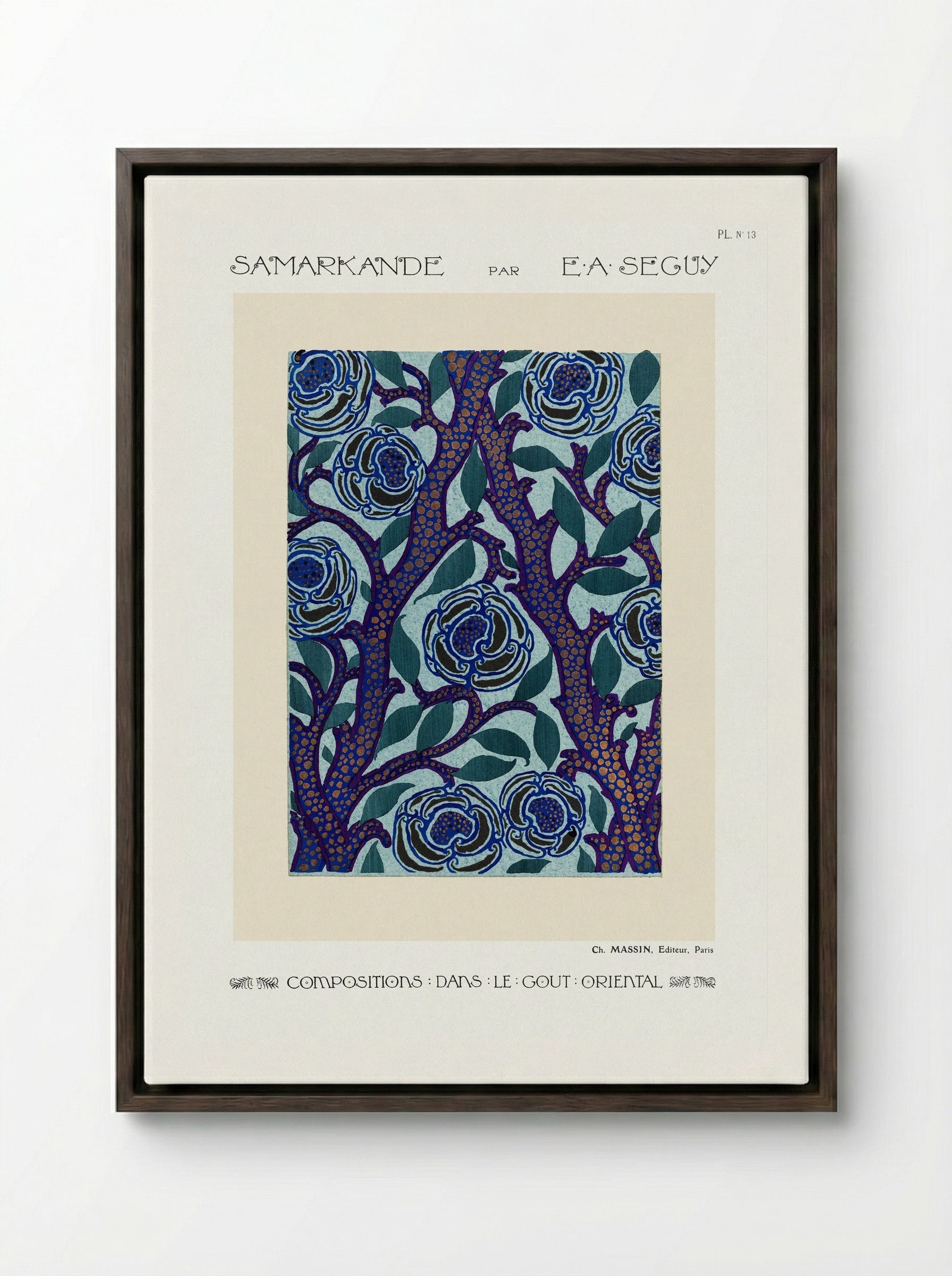 Samarkande, Plate 13 - Émile-Allain Séguy - Framed Canvas Dark Wood