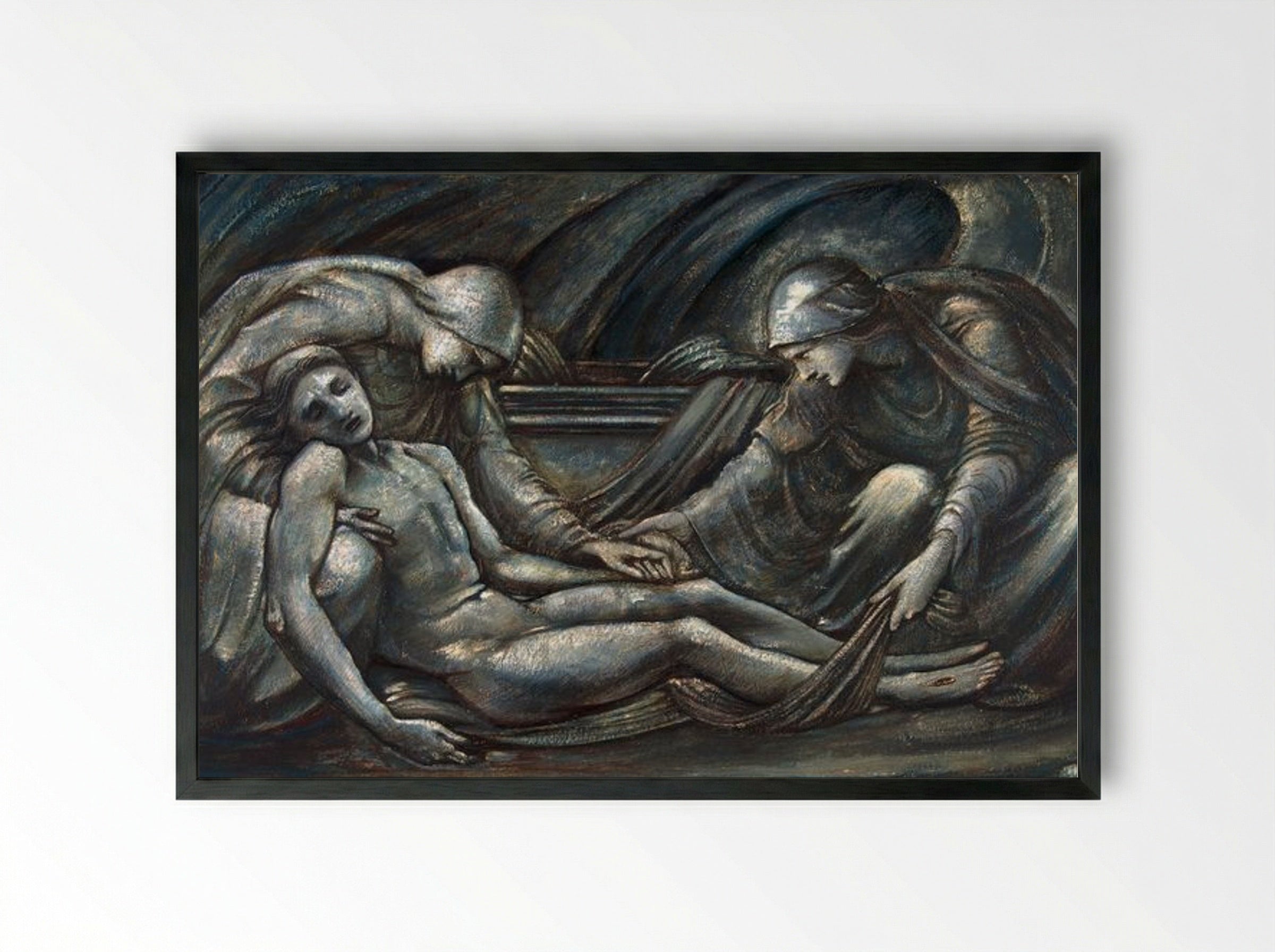 The Entombment - Edward Burne-Jones - Framed Print Black