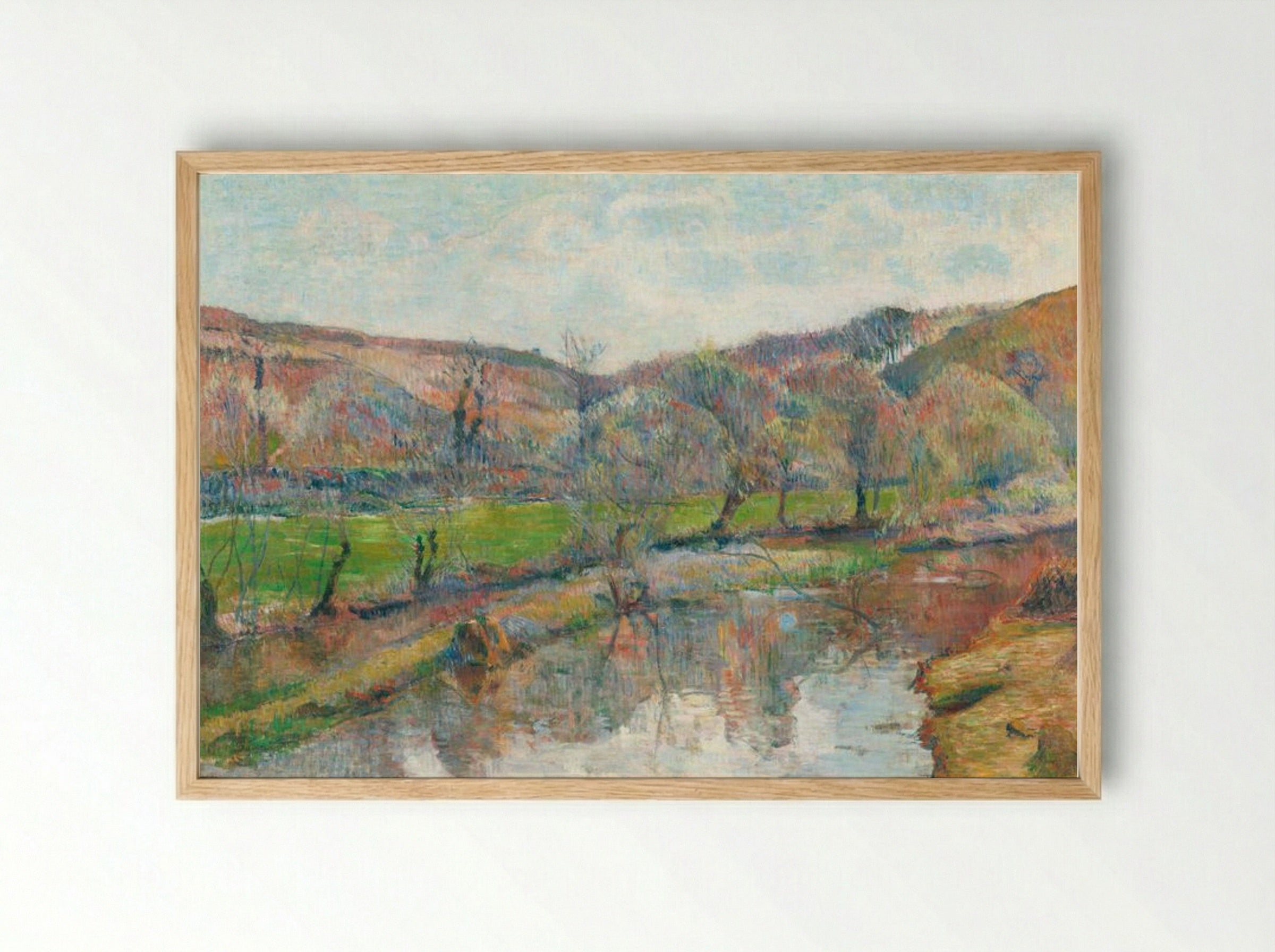 Brittany Landscape - Paul Gauguin - Framed Print Wood