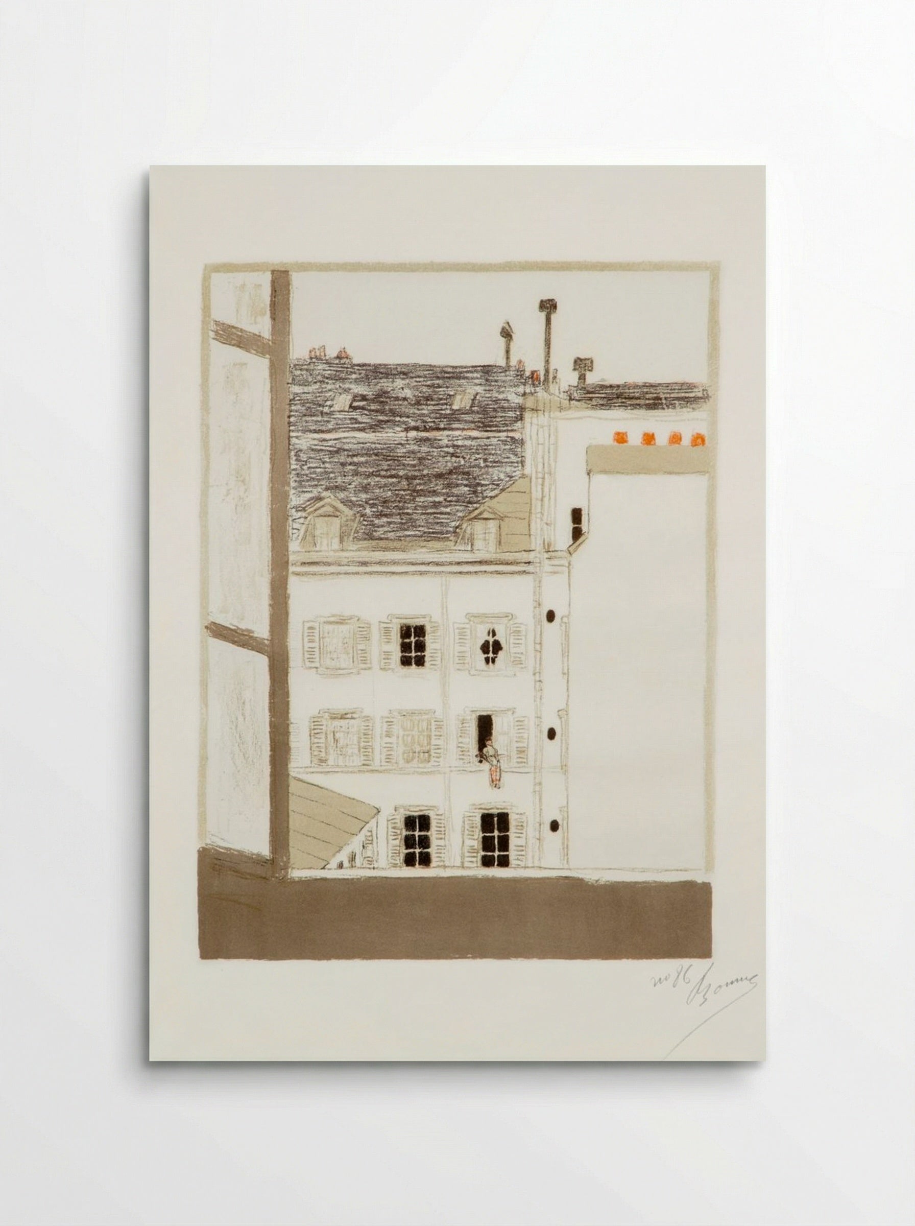 House in the Courtyard (from 'Some Aspects of Life in Paris') - Pierre Bonnard - Poster