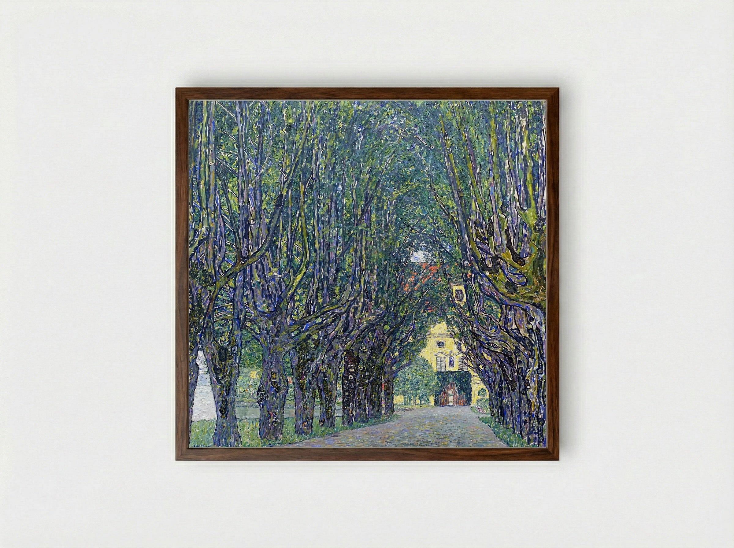 Allee at Schloss Kammer - Gustav Klimt - Framed Print Dark Wood