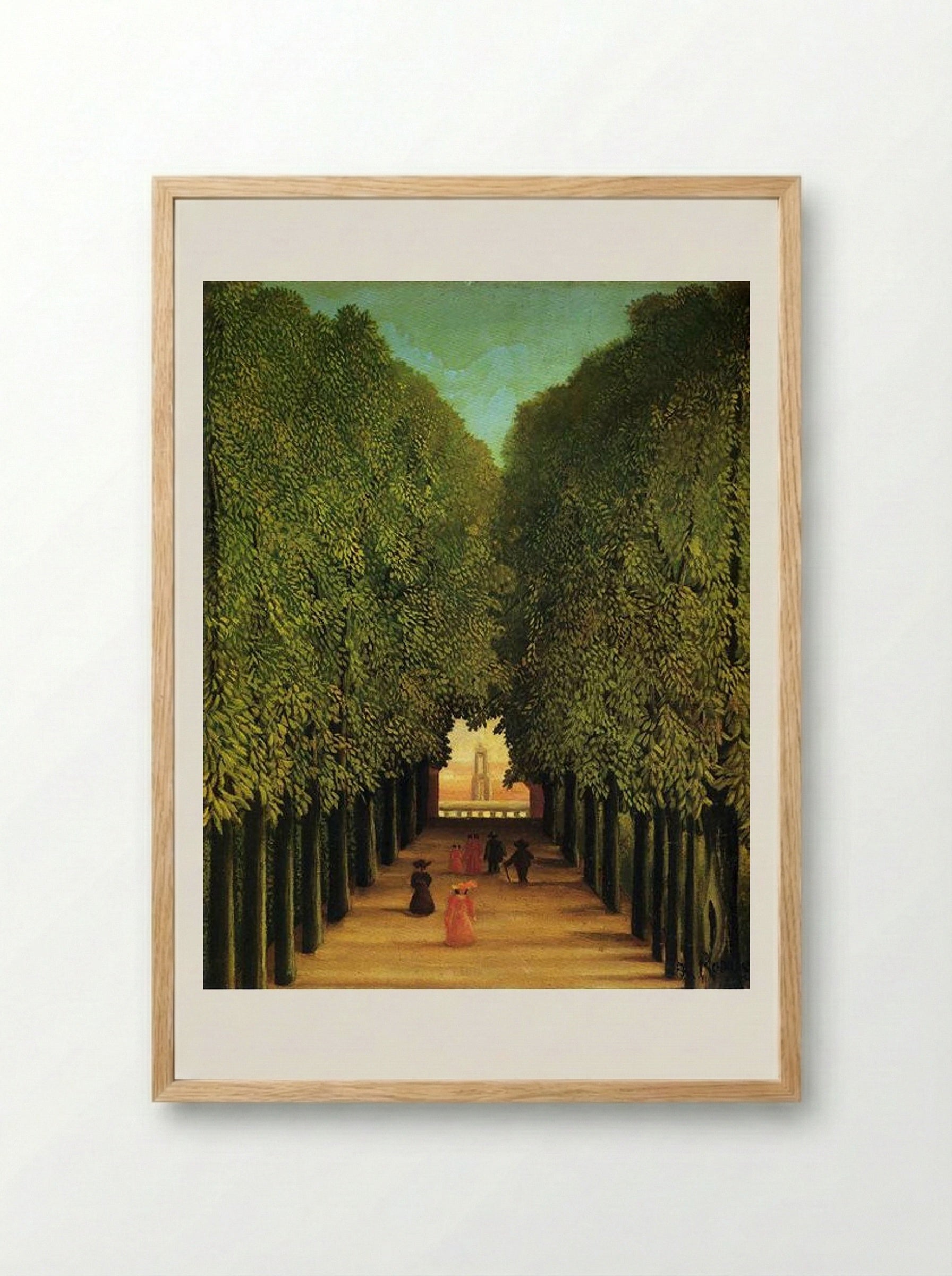 Alleyway in the Park of Saint-Cloud - Henri Rousseau - Framed Print Wood