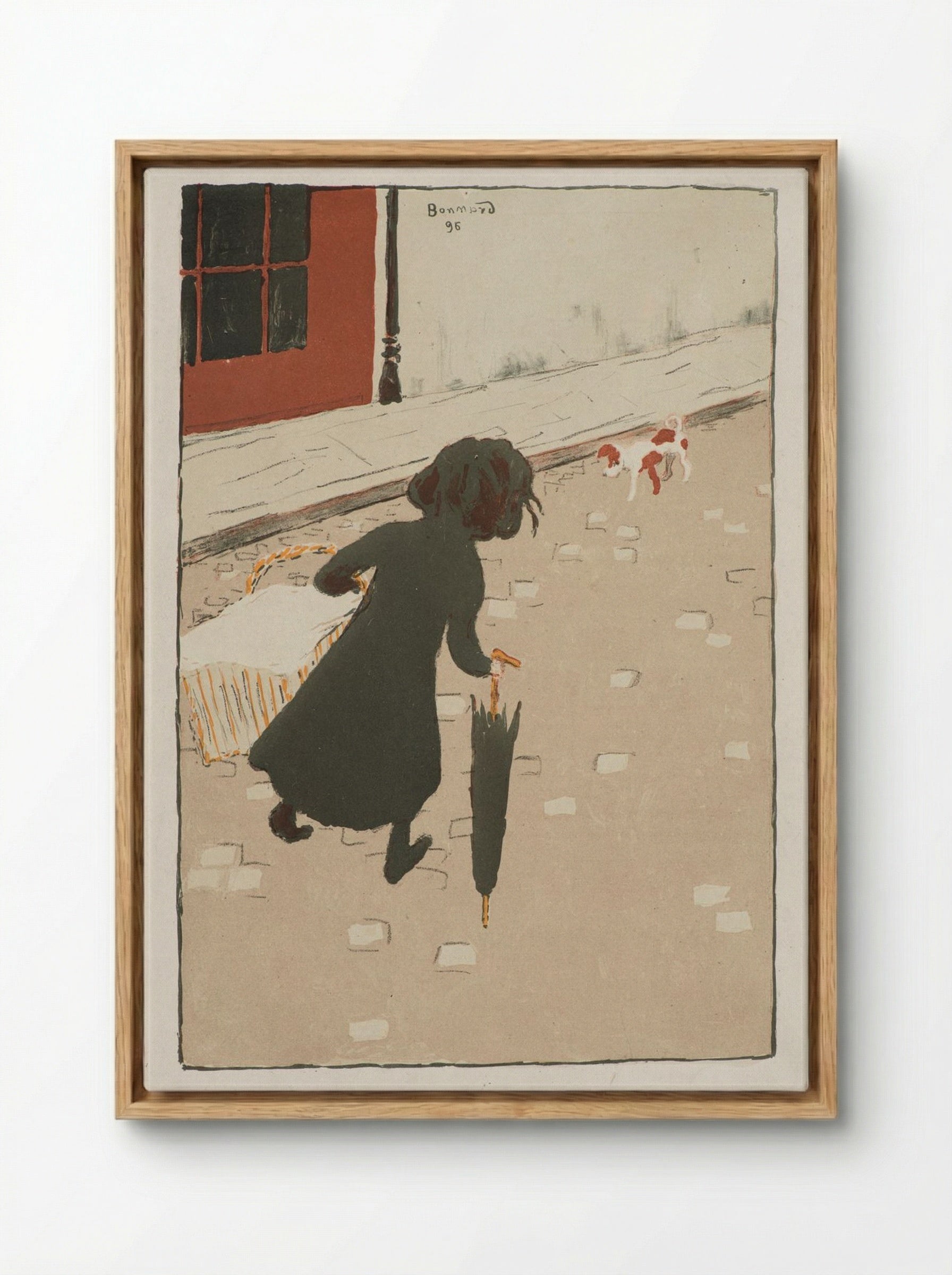 The Little Laundress (La Petite Blanchisseuse) - Pierre Bonnard - Framed Canvas Wood