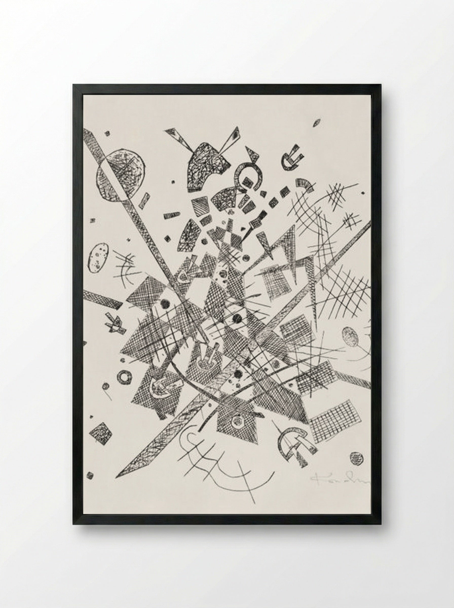 Kleine Welten IX (Small Worlds IX) - Wassily Kandinsky - Framed Print Black