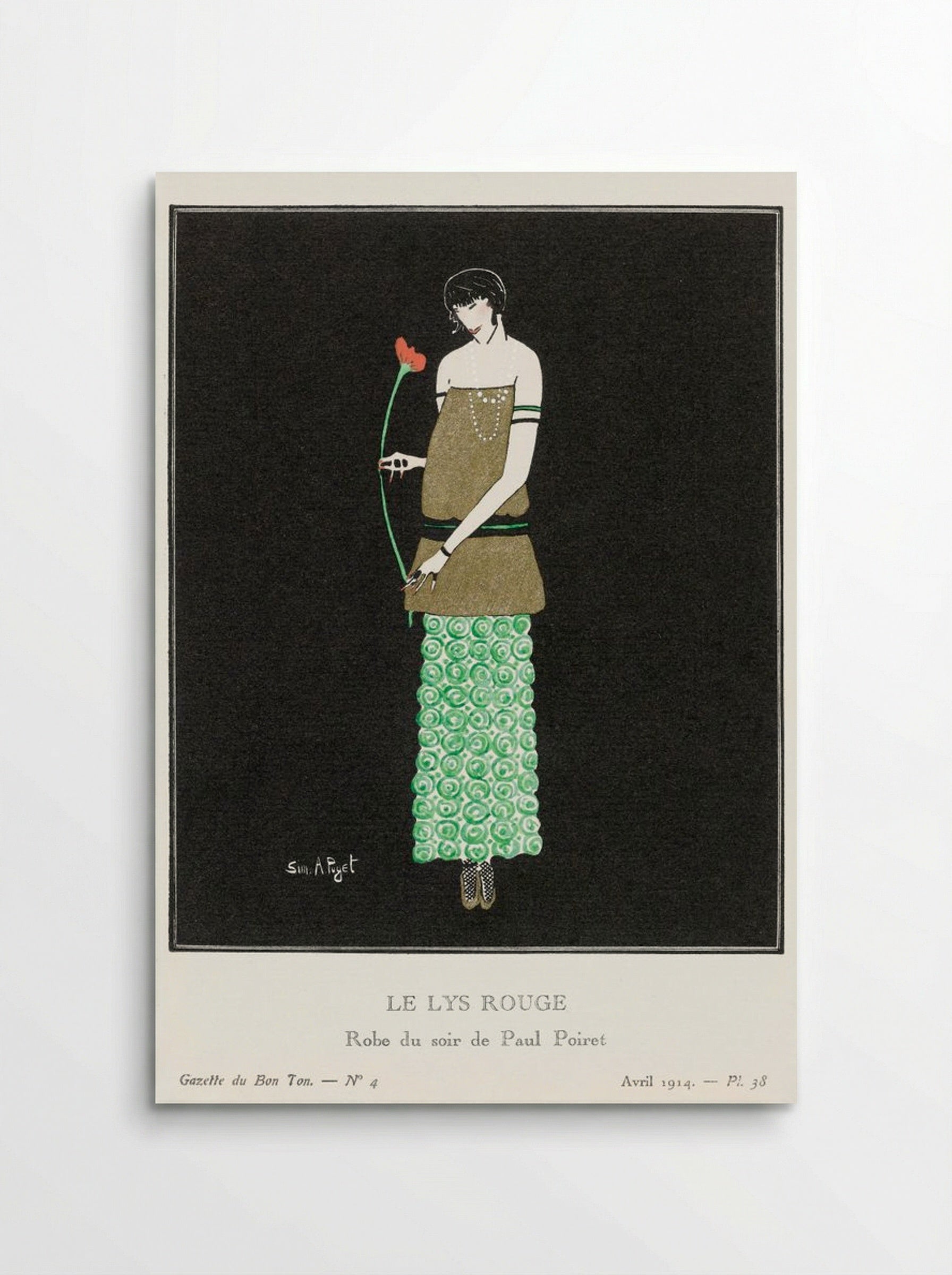 Le Lys Rouge, Robe du Soir de Paul Poiret - Simone A. Puget - Poster