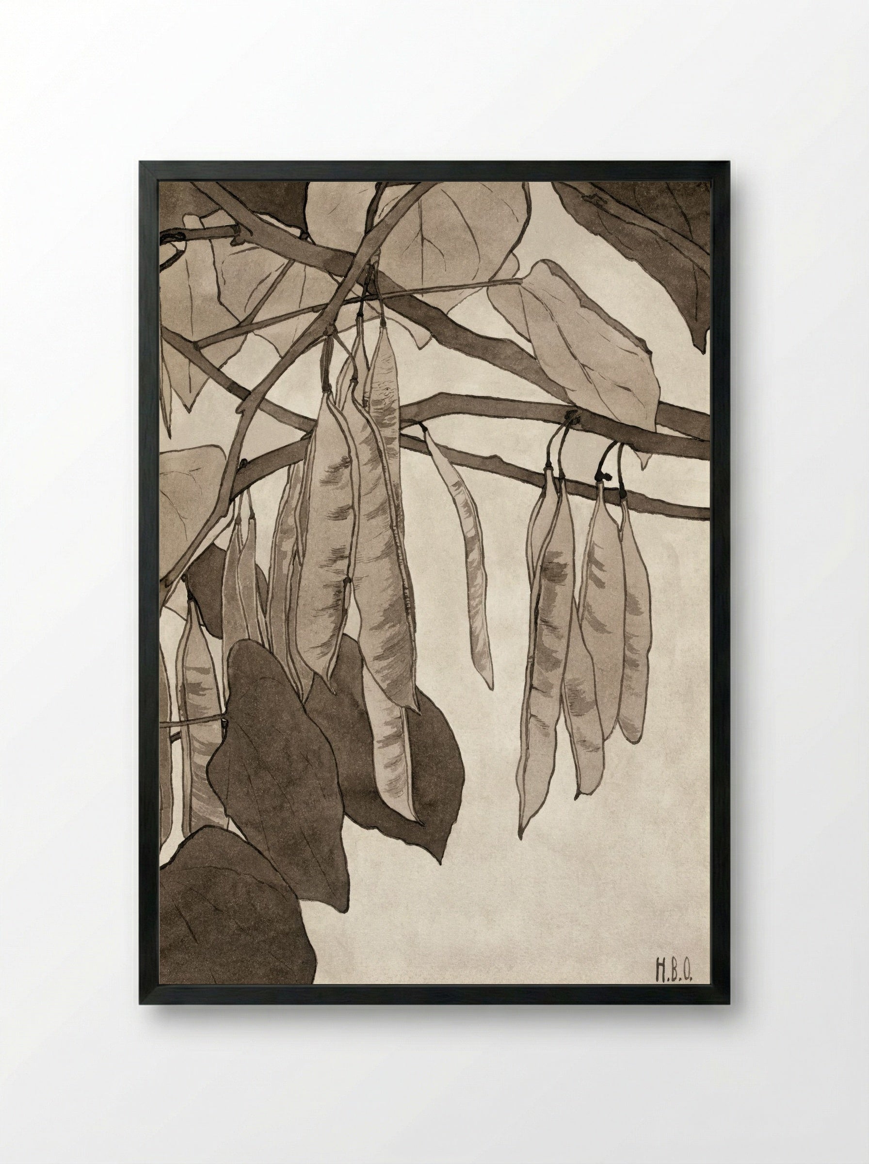 Red Bud (1915) - Hannah Borger Overbeck - Framed Print Black