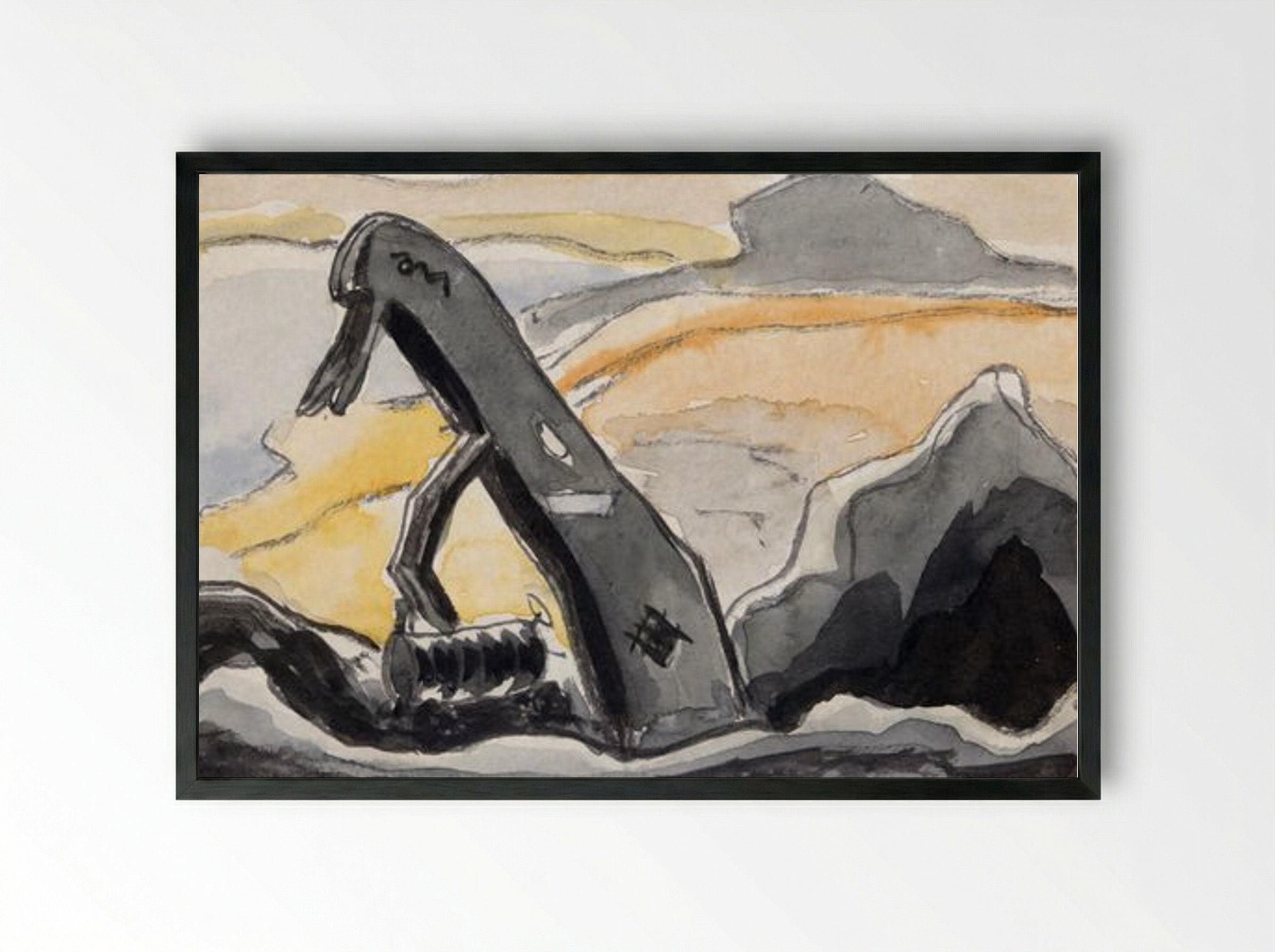 Steam Shovel, Port Washington - Arthur Dove - Framed Print Black