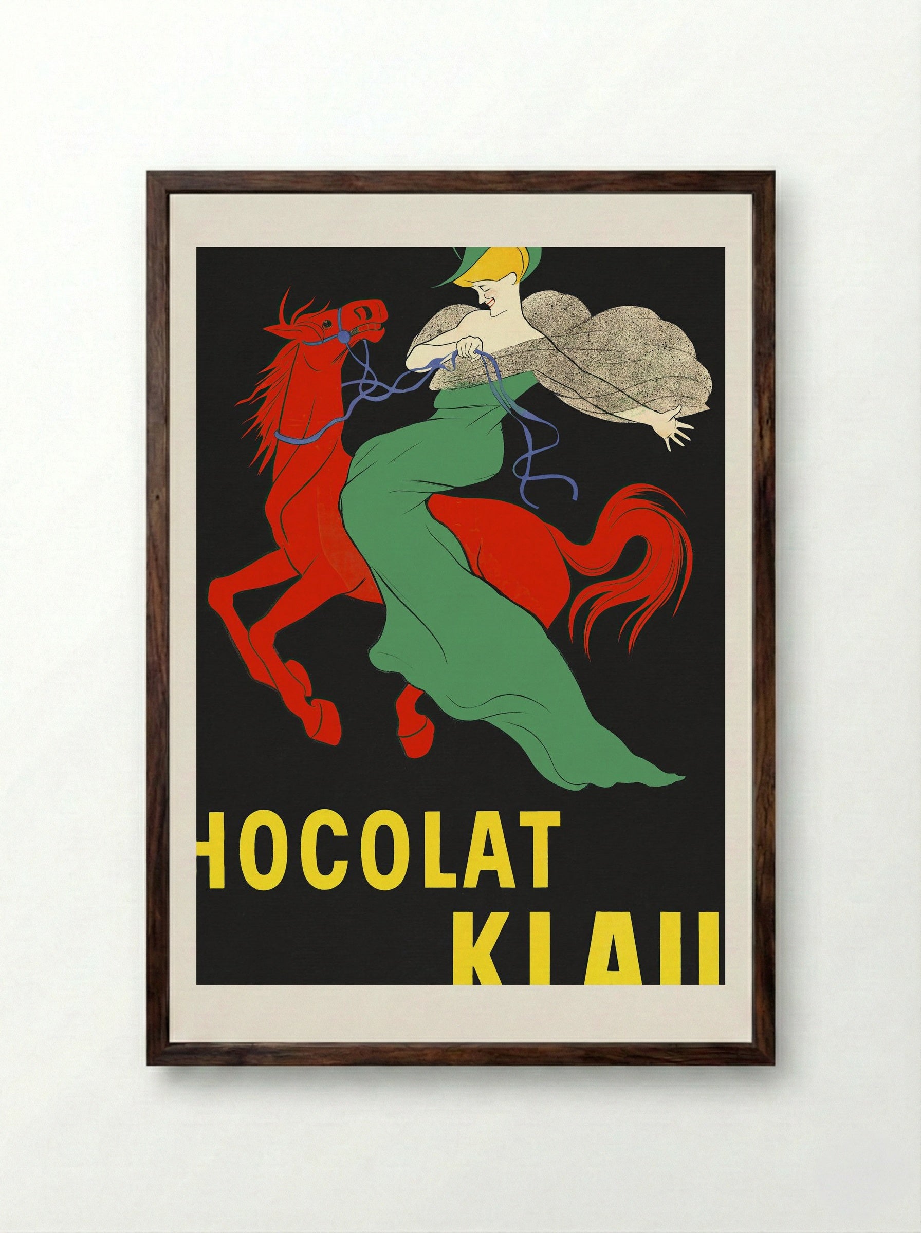 Chocolat Klaus - Leonetto Cappiello - Framed Print Dark Wood