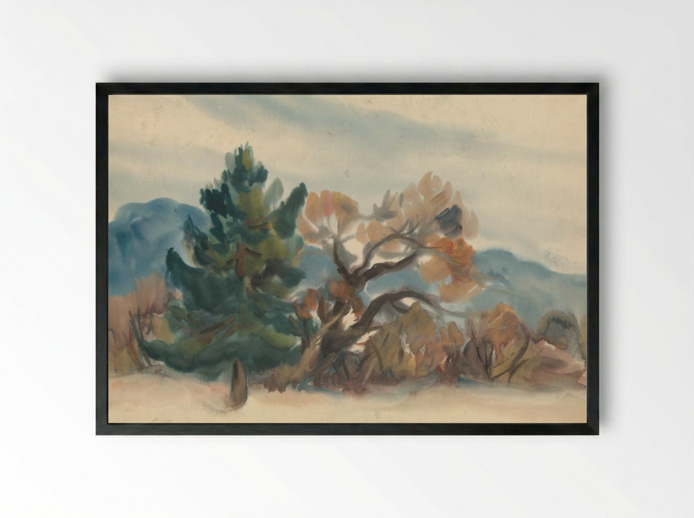 Edge of the Forest in Autumn - Zolo Palugyay - Framed Print Black