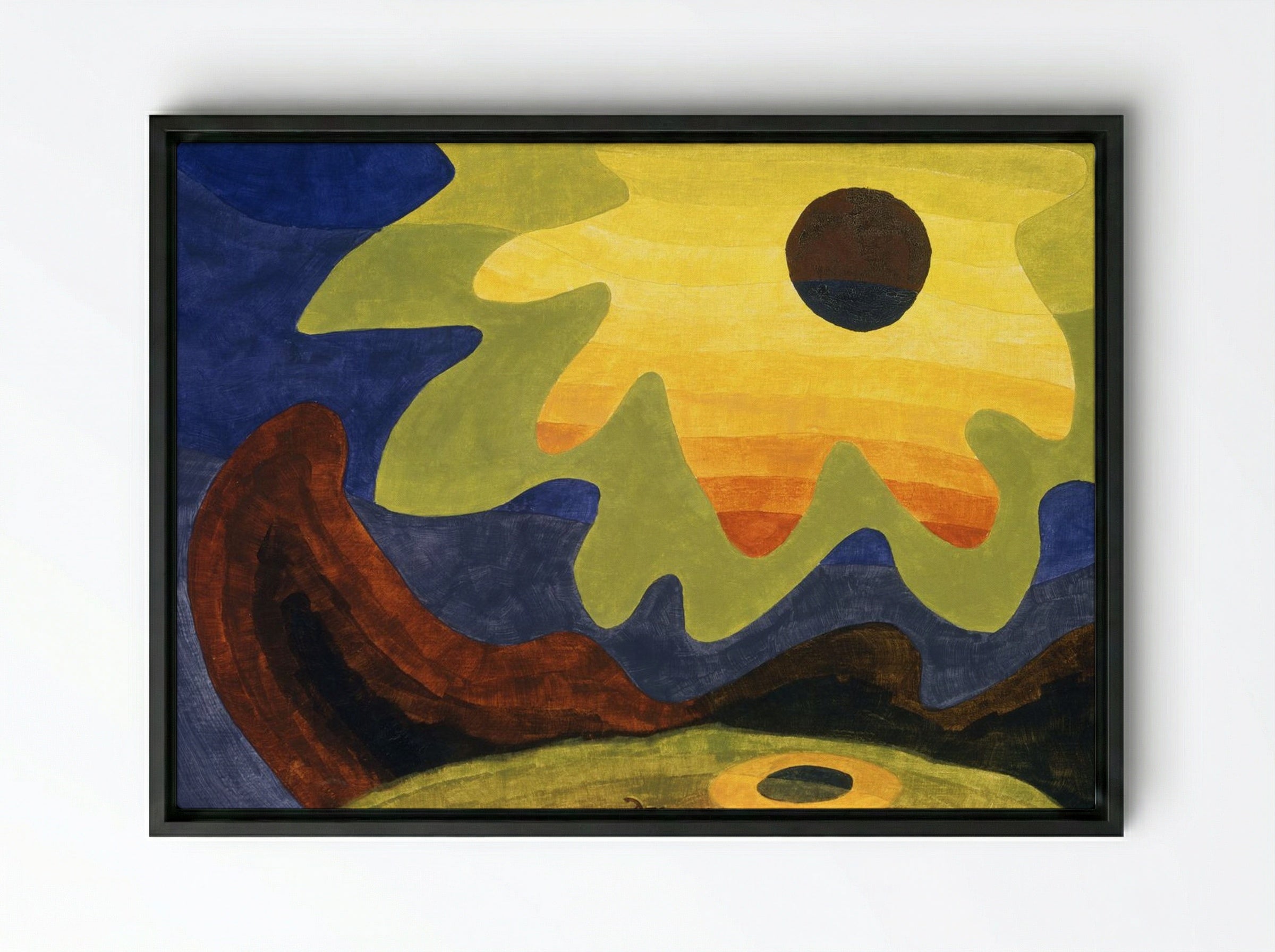 Sun - Arthur Dove - Framed Canvas Black