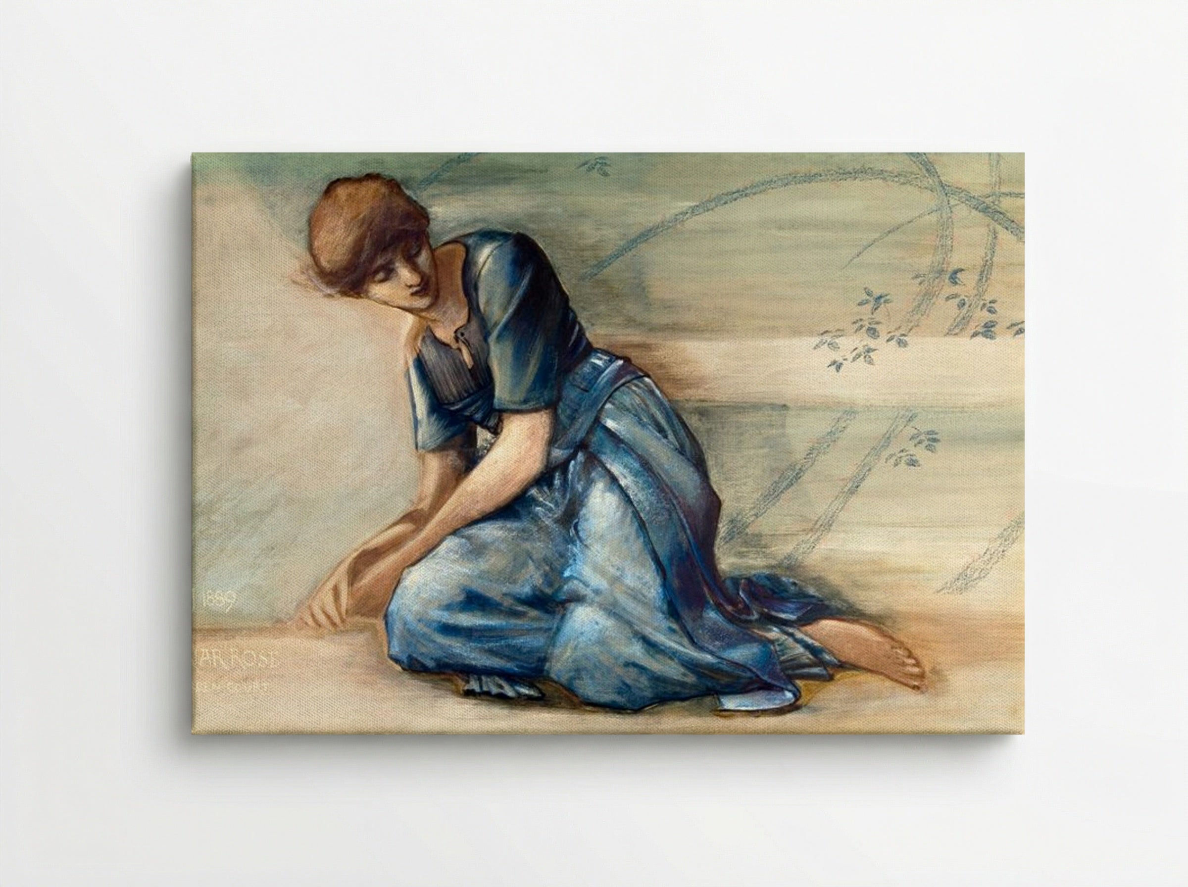 Study for 'The Garden Court' from The Briar Rose Series - Edward Burne-Jones - Canvas