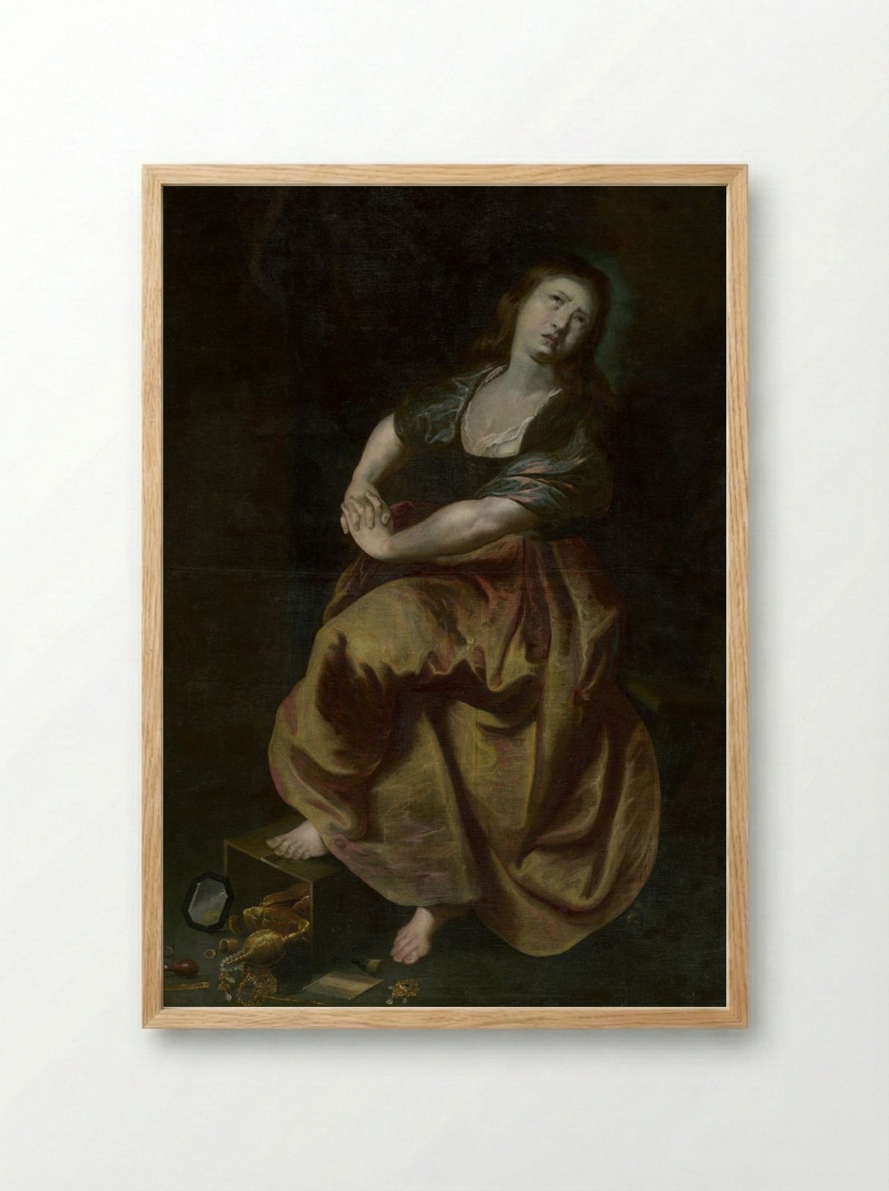 The Penitent Magdalene - Peter Paul Rubens - Framed Print Wood