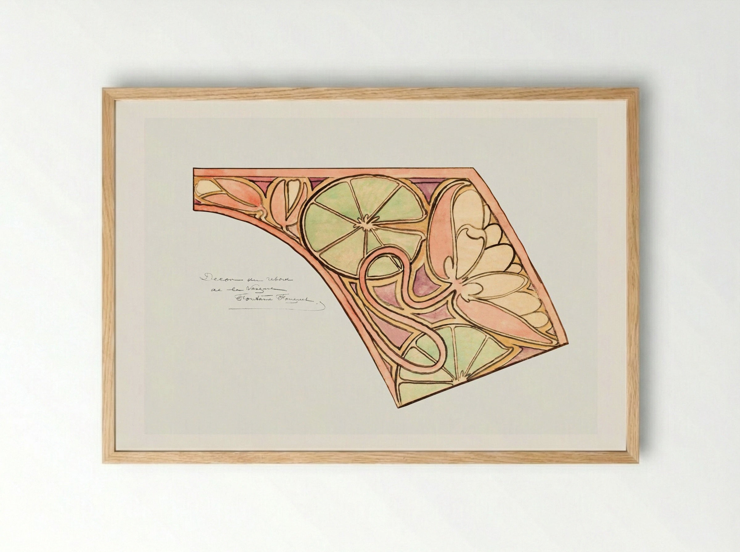 Design for the Fouquet Boutique Fountain - Alphonse Mucha - Framed Print Wood