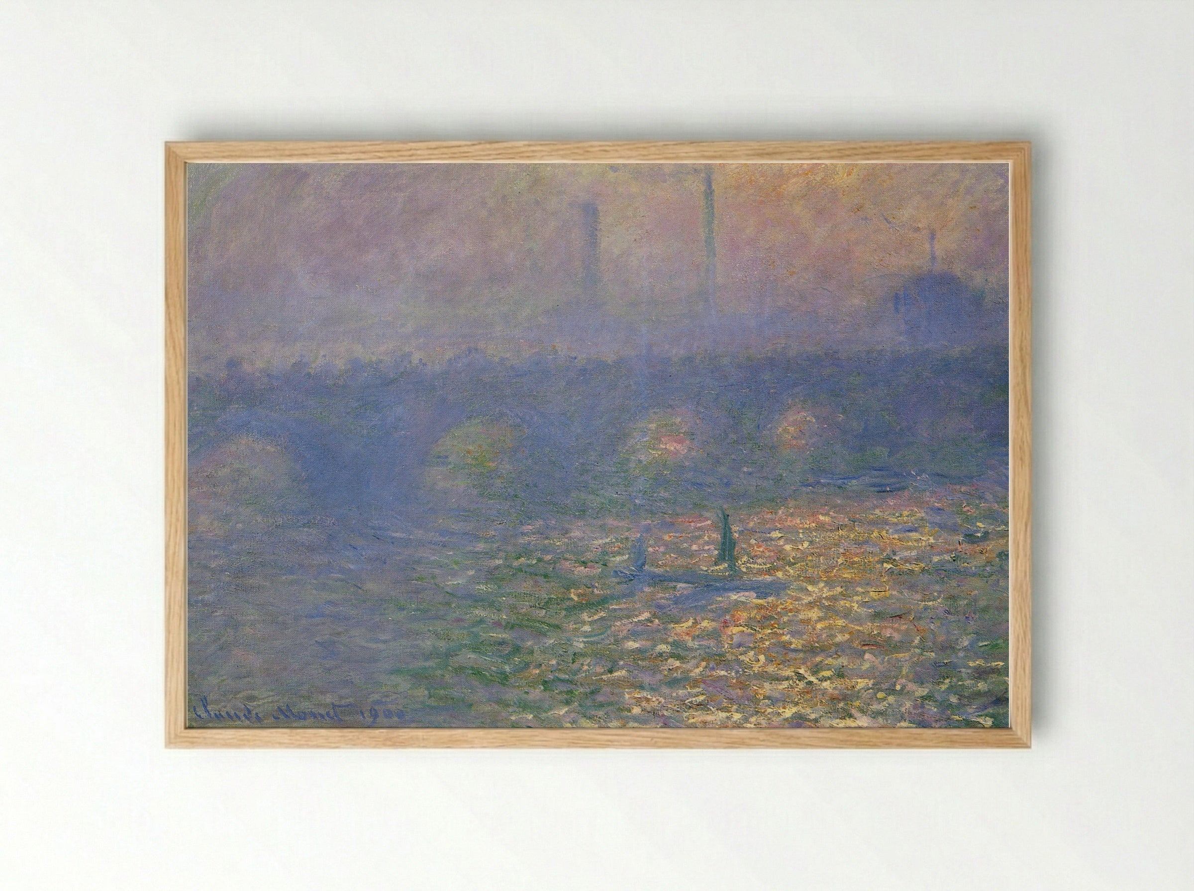 Waterloo Bridge, London - Claude Monet - Framed Print Wood