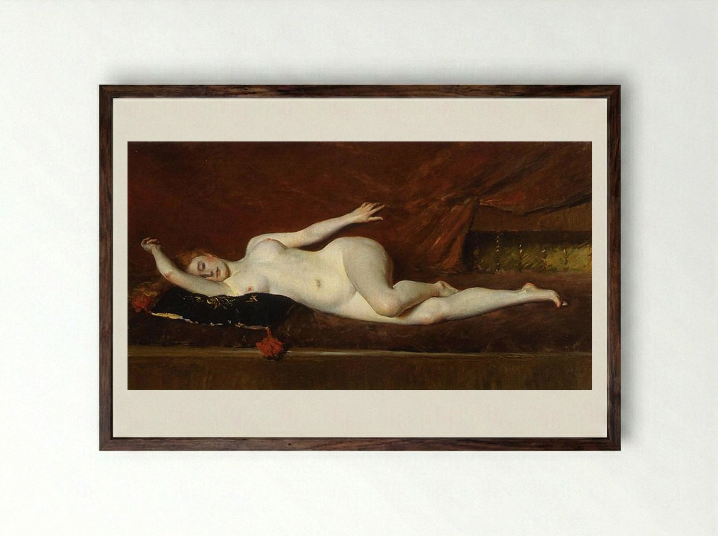A Study in Curves - William Merritt Chase - Framed Print Dark Wood