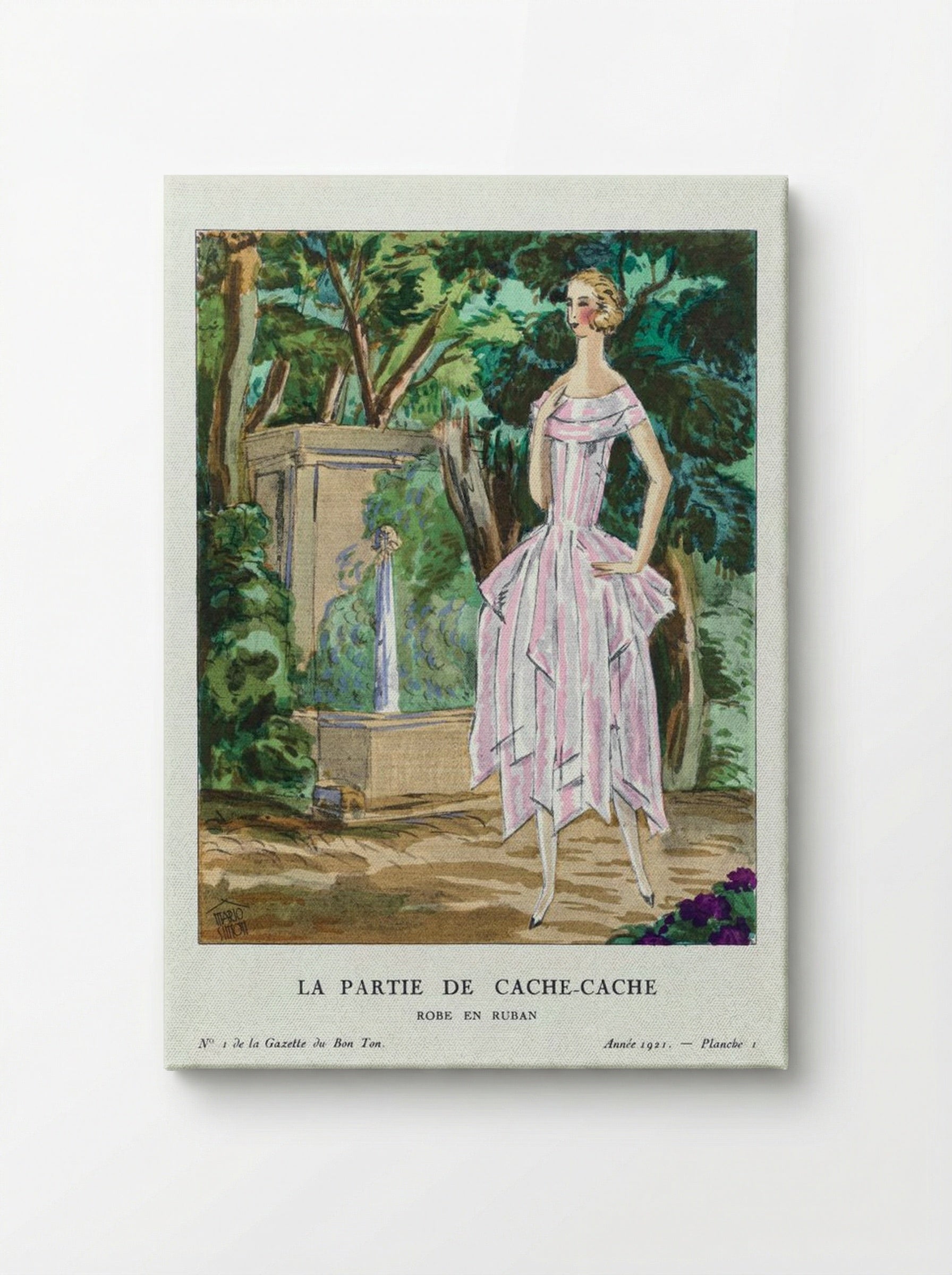 La Partie de Cache-Cache (Robe en Ruban) - Mario Simon - Canvas