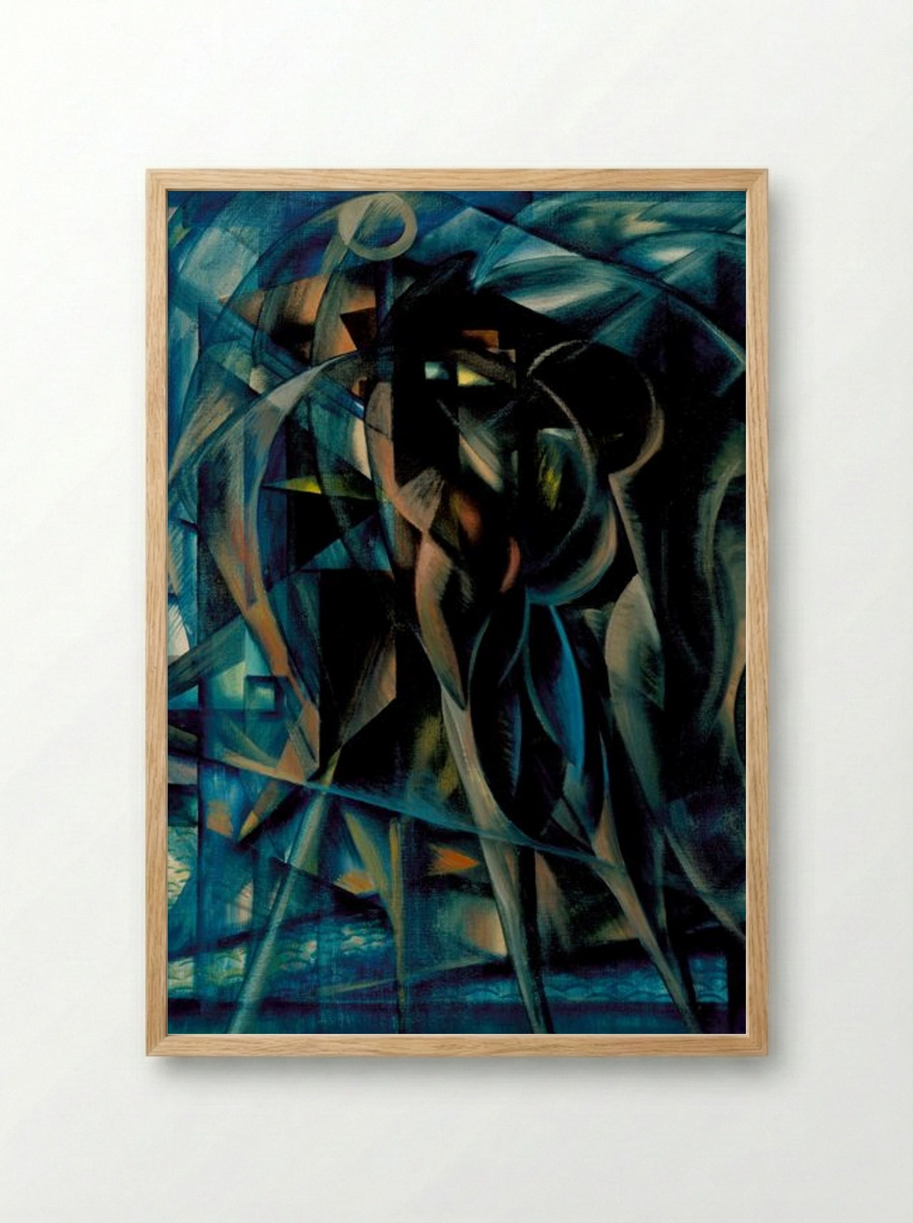 Figures in Blue - Benjamin F. Berlin - Framed Print Wood