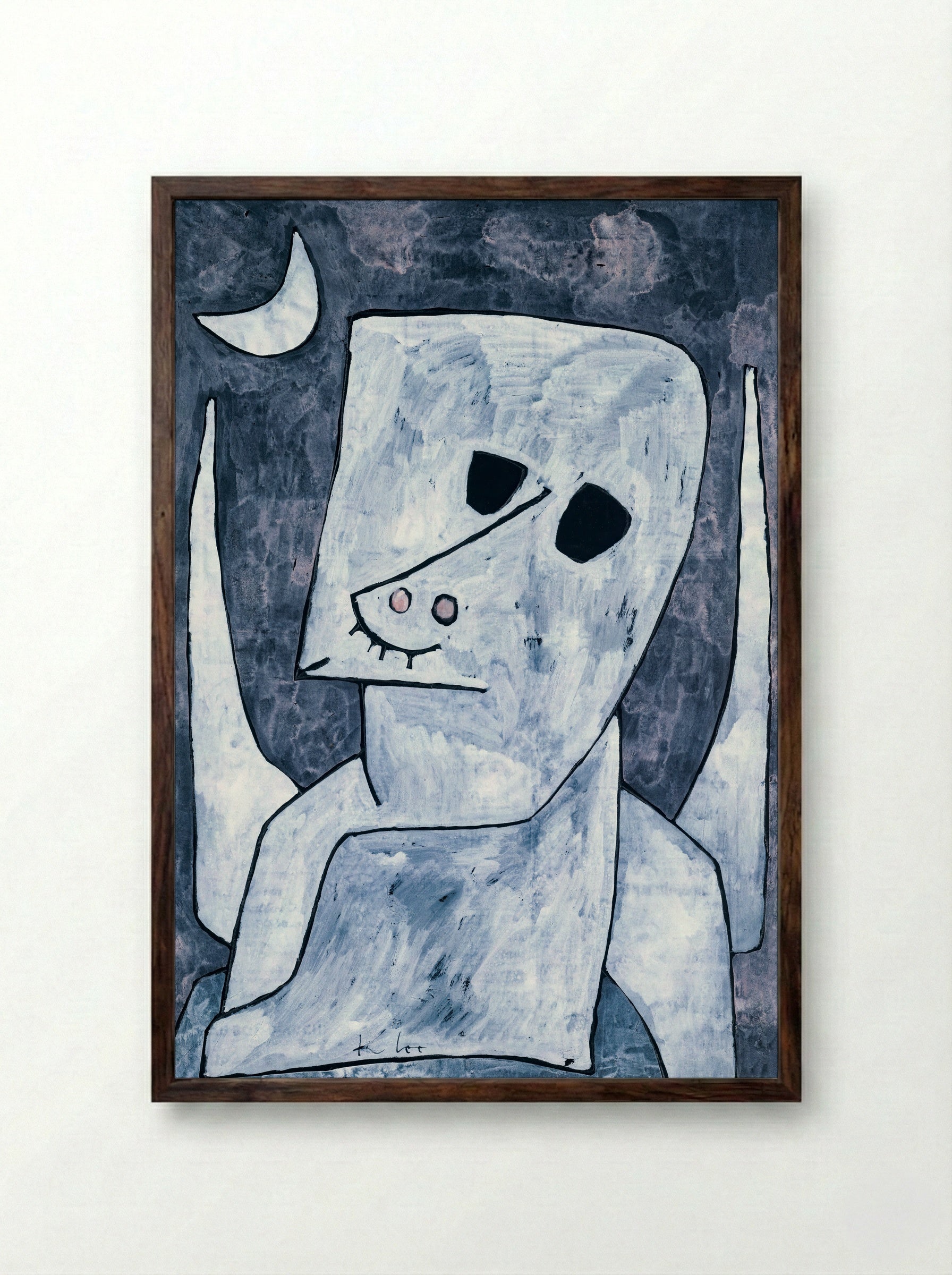 Angel Applicant - Paul Klee - Framed Print Dark Wood