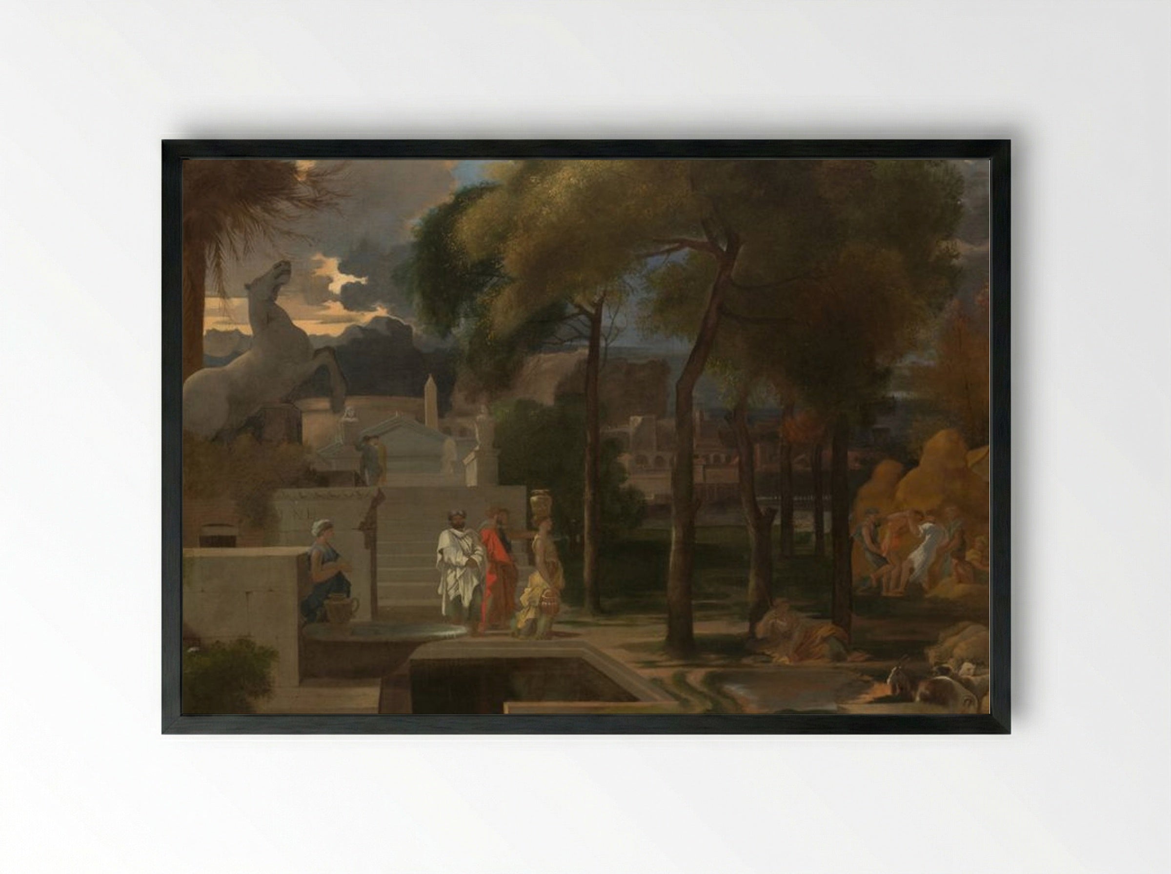 A Classical Landscape - Sébastien Bourdon - Framed Print Black